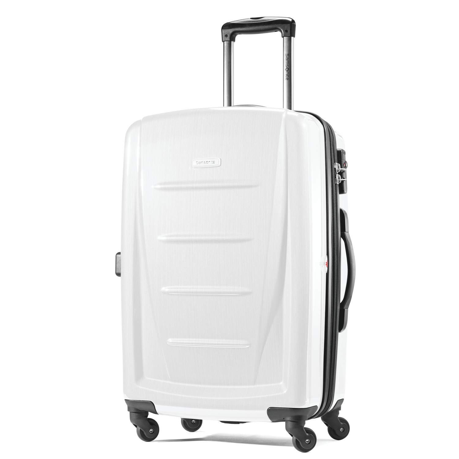 Samsonite Winfield 2 Hardside Spinner Luggage Set - 3-Piece (20/24/28 Inch) Brushed White Suitcase for Travel, Business Trips & Vacations | Durable Lightweight Carry-On & Check-In Bags