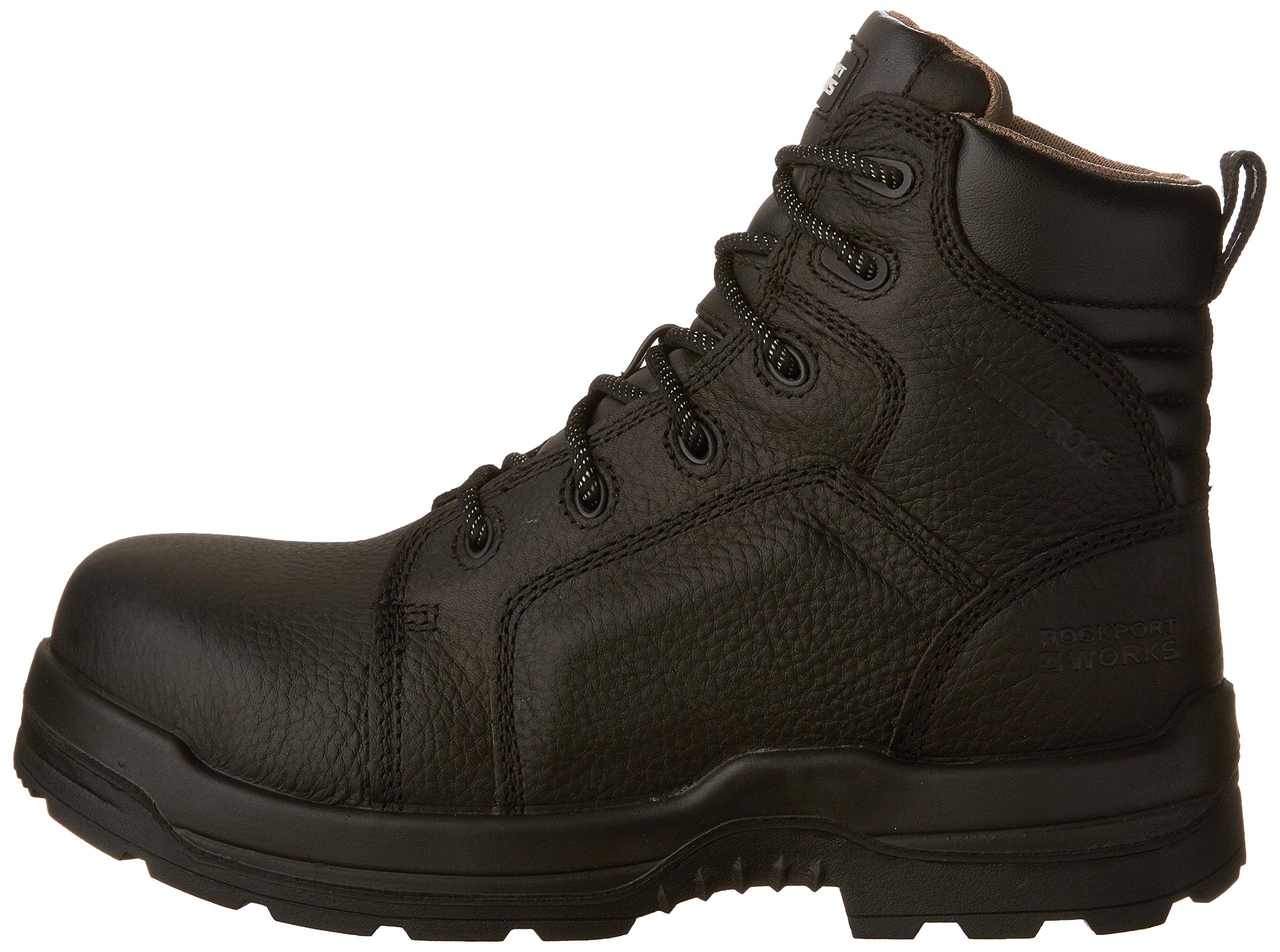 Rockport Works Men's More Energy IR6635 Waterproof Steel Toe Construction Boot - Durable Work Boots for Construction, Landscaping & Outdoor Jobs