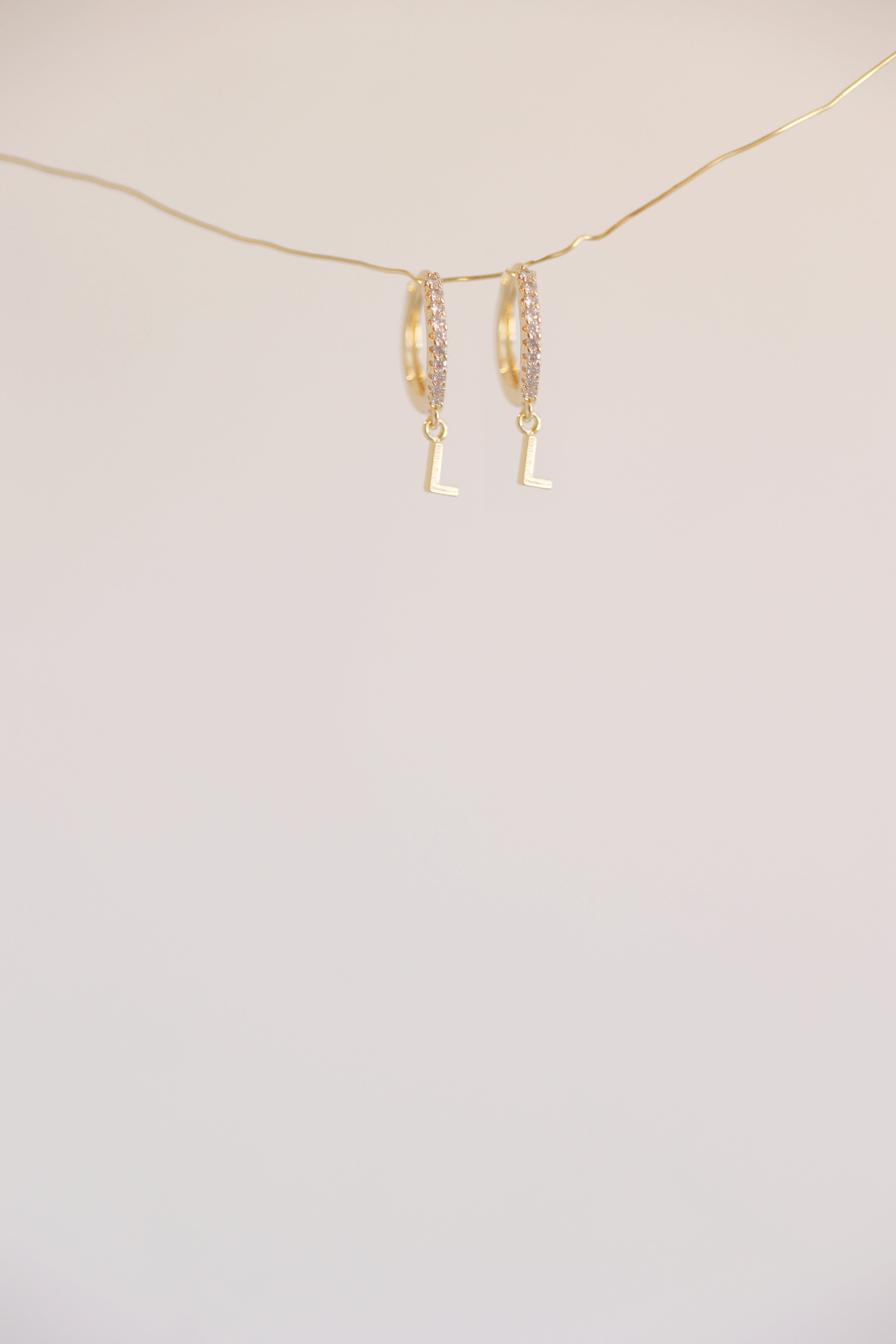 Mini Monogram Huggie Earrings - Personalized Gold Plated Hoop Earrings for Women, Perfect for Everyday Wear & Gifts