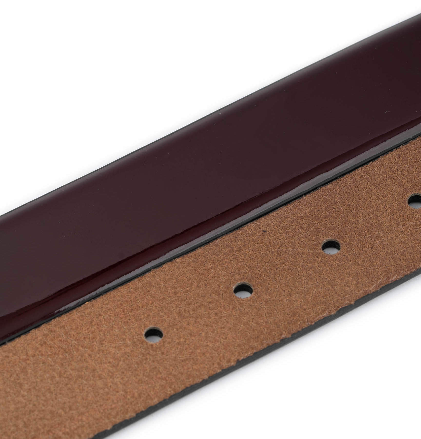 Cartier Men's Burgundy Patent Leather Belt Strap Replacement - Premium Luxury Accessory for Formal Wear & Business Attire