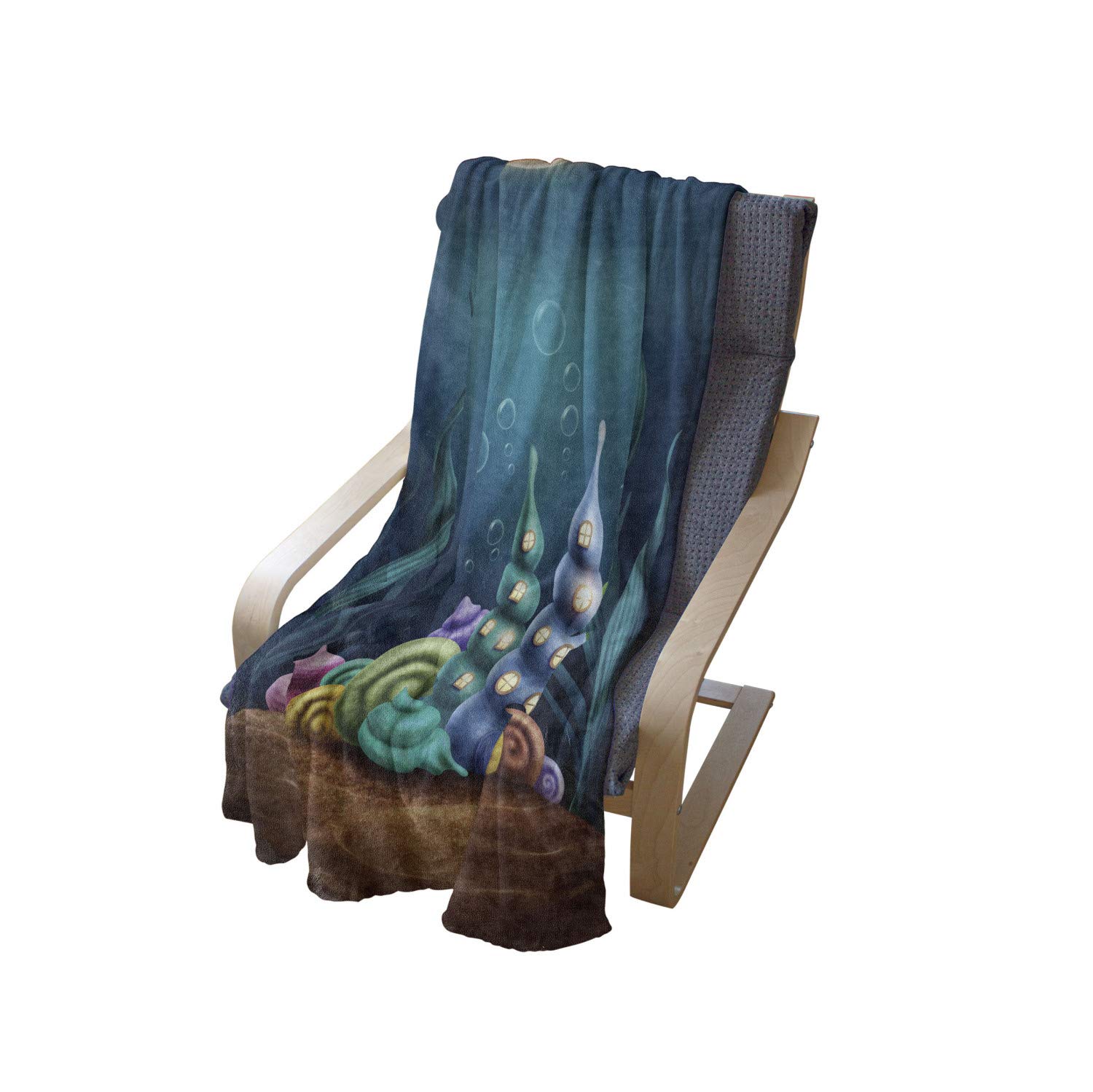 Ambesonne Ocean Themed Fleece Throw Blanket - 70