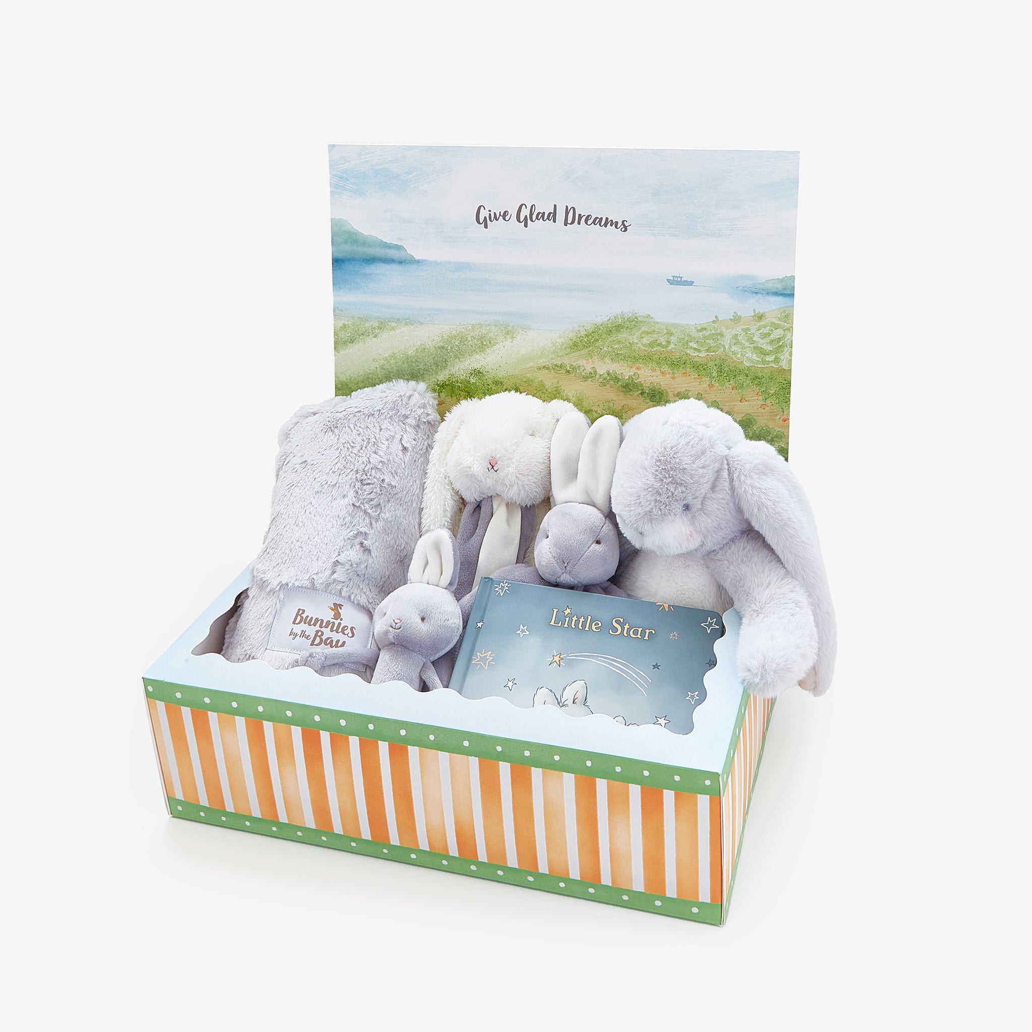 Bunnies Do Delight! Bloom Gift Set in Gray - Perfect for Easter Gifts, Baby Showers & Spring Home Decor