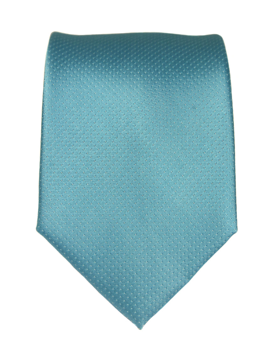 DÉCLIC Classic Microdot Tie in Aqua - Stylish Men's Necktie for Office, Business, and Formal Events