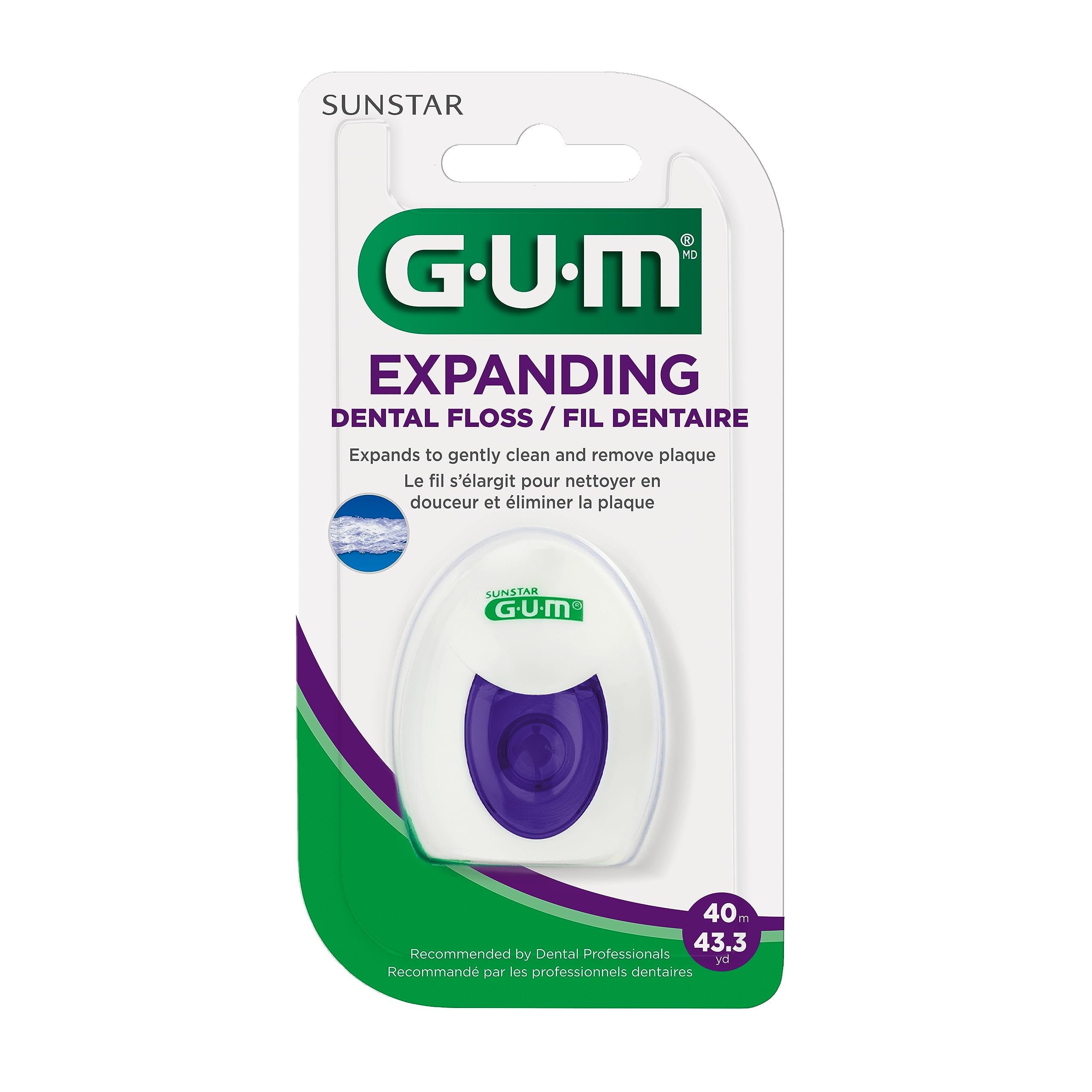 Premium Expanding Dental Floss - Waxed Woven Floss for Tight Teeth | Effective Plaque Removal | Unflavored | Perfect for Travel, Daily Oral Care & Braces Wearers
