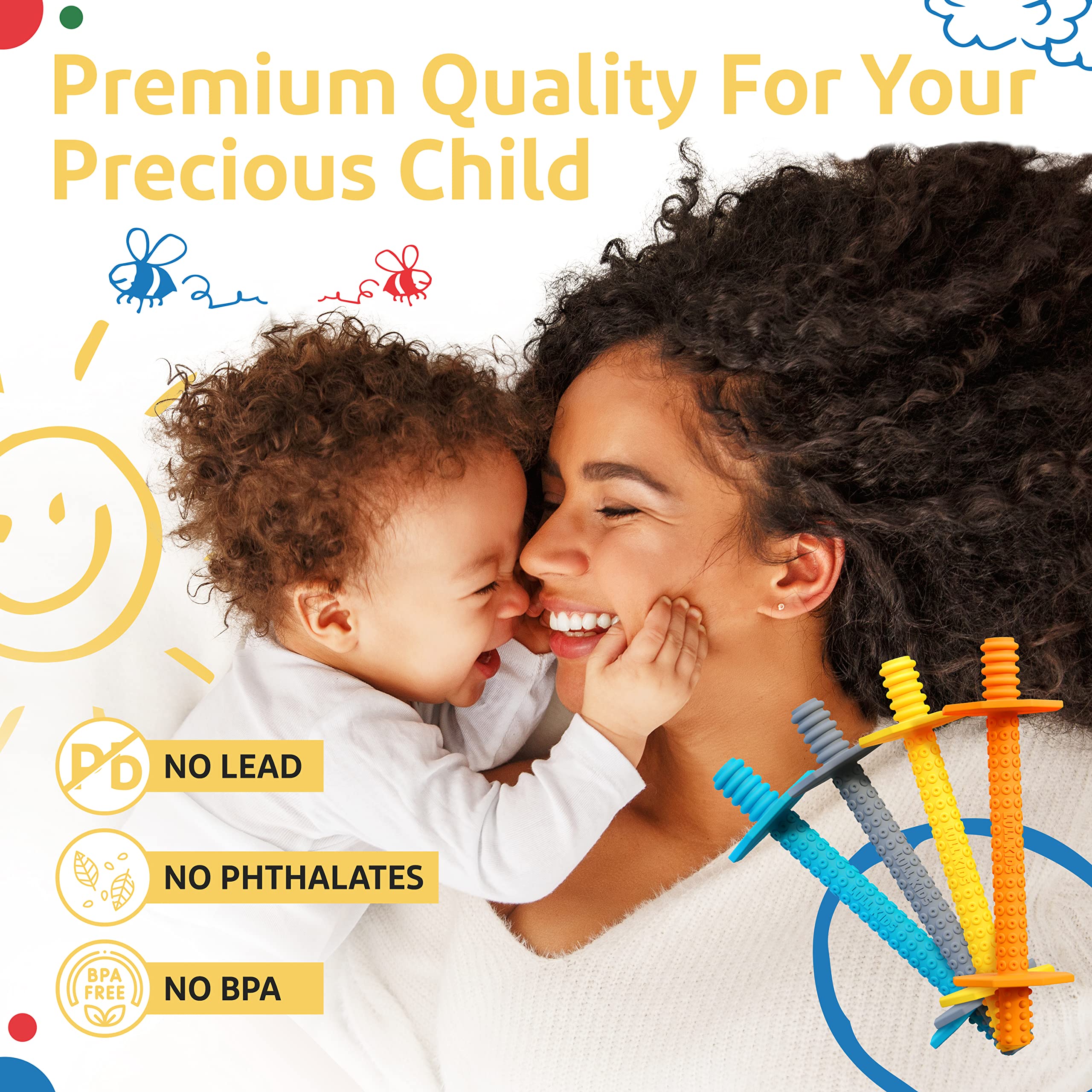 Organic Hollow Teething Tubes for Babies 6-12 Months | Safe BPA-Free Teether Toys for Soothing Sore Gums | Baby Teething Sticks & Straws for Infants | Perfect for Daycare, Travel & On-the-Go Relief (Autumn Collection)