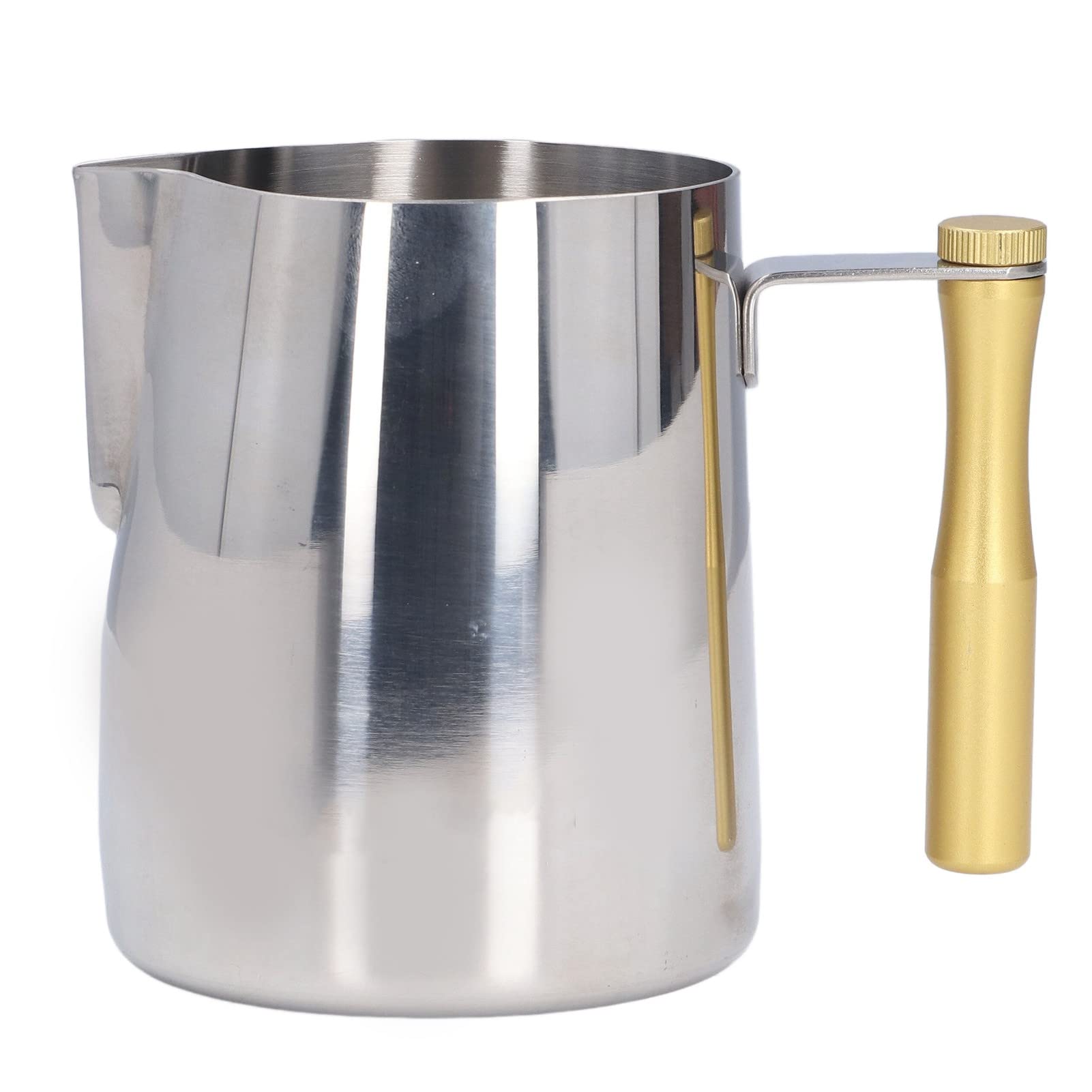 600ML Stainless Steel Milk Frothing Pitcher - Barista Grade Cream Frother for Latte, Cappuccino & Hot Chocolate - Yellow Multi-Purpose Drinkware for Coffee Shops & Home Use