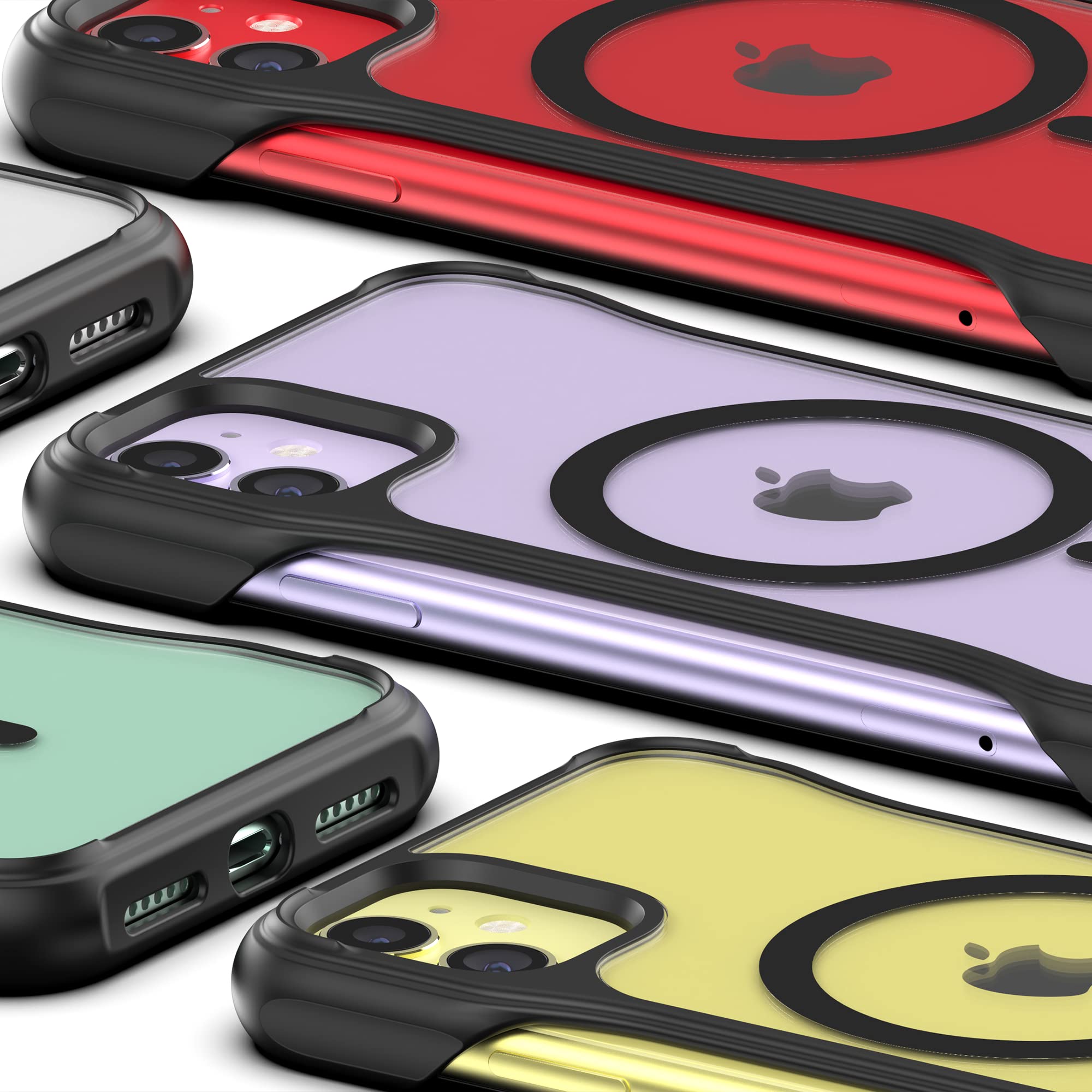 REBEL Magnetic Case for iPhone 11 [Flex Series] - MagSafe Compatible, Shockproof & Non-Yellowing Clear Cover with Strong Magnets & Exposed Sides | Perfect for Everyday Protection, Wireless Charging & Active Lifestyles (6.1 Inch, Crystal Clear)