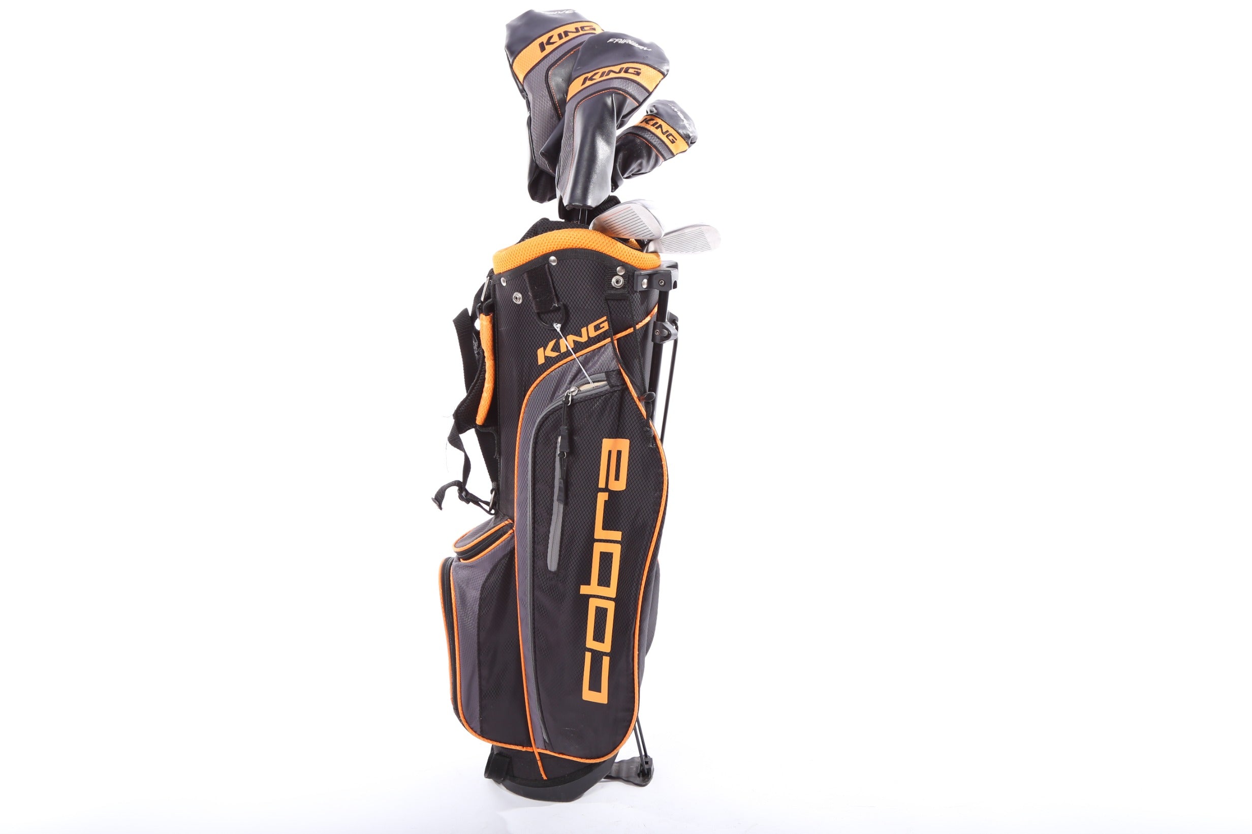 Cobra King Junior Golf Club Set - Right Hand Youth Driver, Fairway Wood, Hybrid, 9 Iron, Sand Wedge & Putter - Perfect for Young Golfers Learning & Practicing on the Course