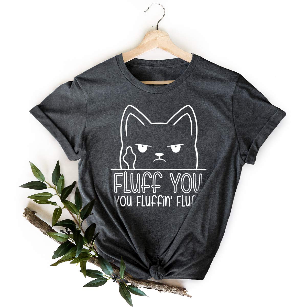 Cute Cat Lover T-Shirt - Fluffy Gift for Cat Parents - Funny Cat Tee for Casual Wear
