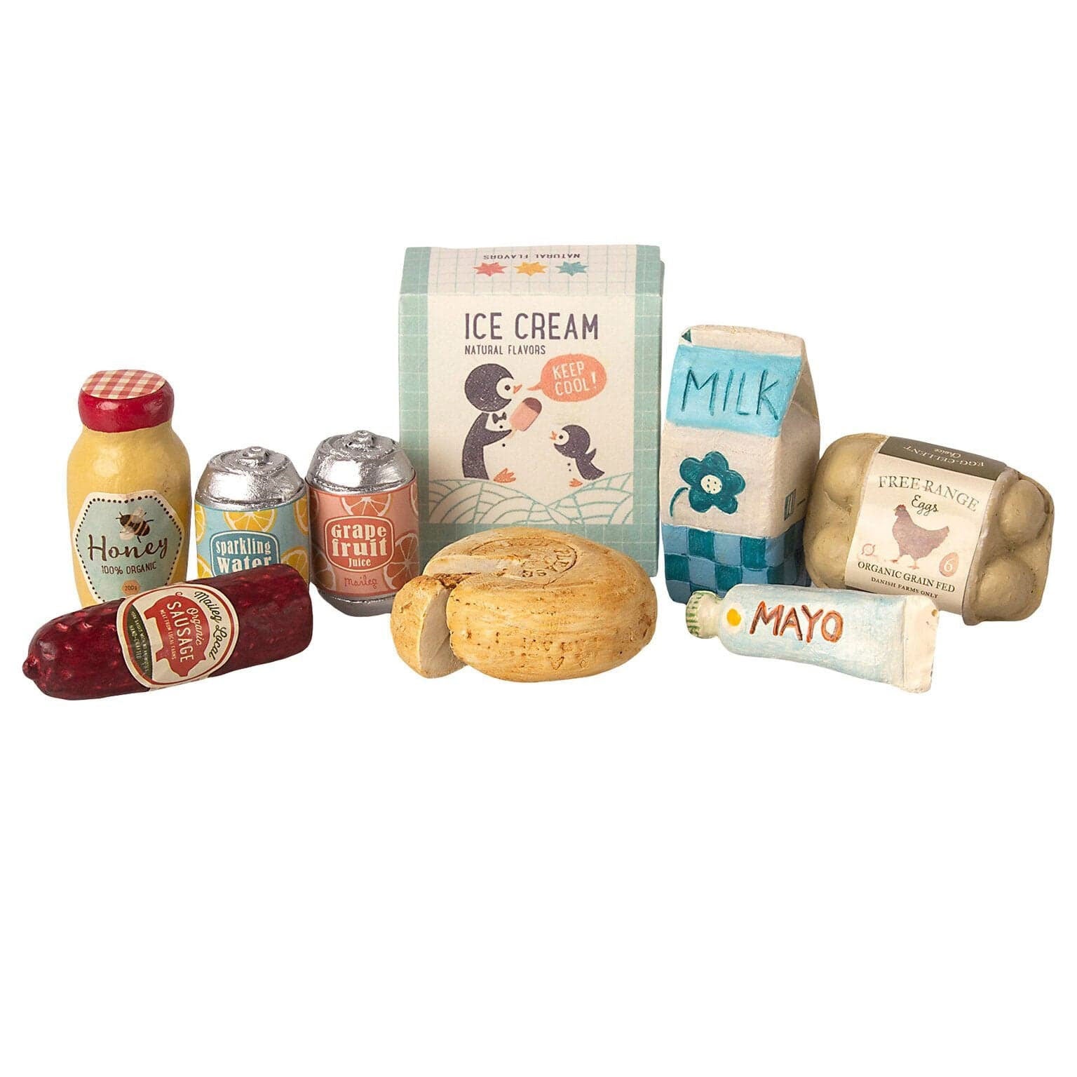 Miniature Grocery Box - Tiny Realistic Food Display for Dollhouse, School Projects & Collectibles - Perfect for DIY Crafts, Miniature Scenes & Gift Ideas