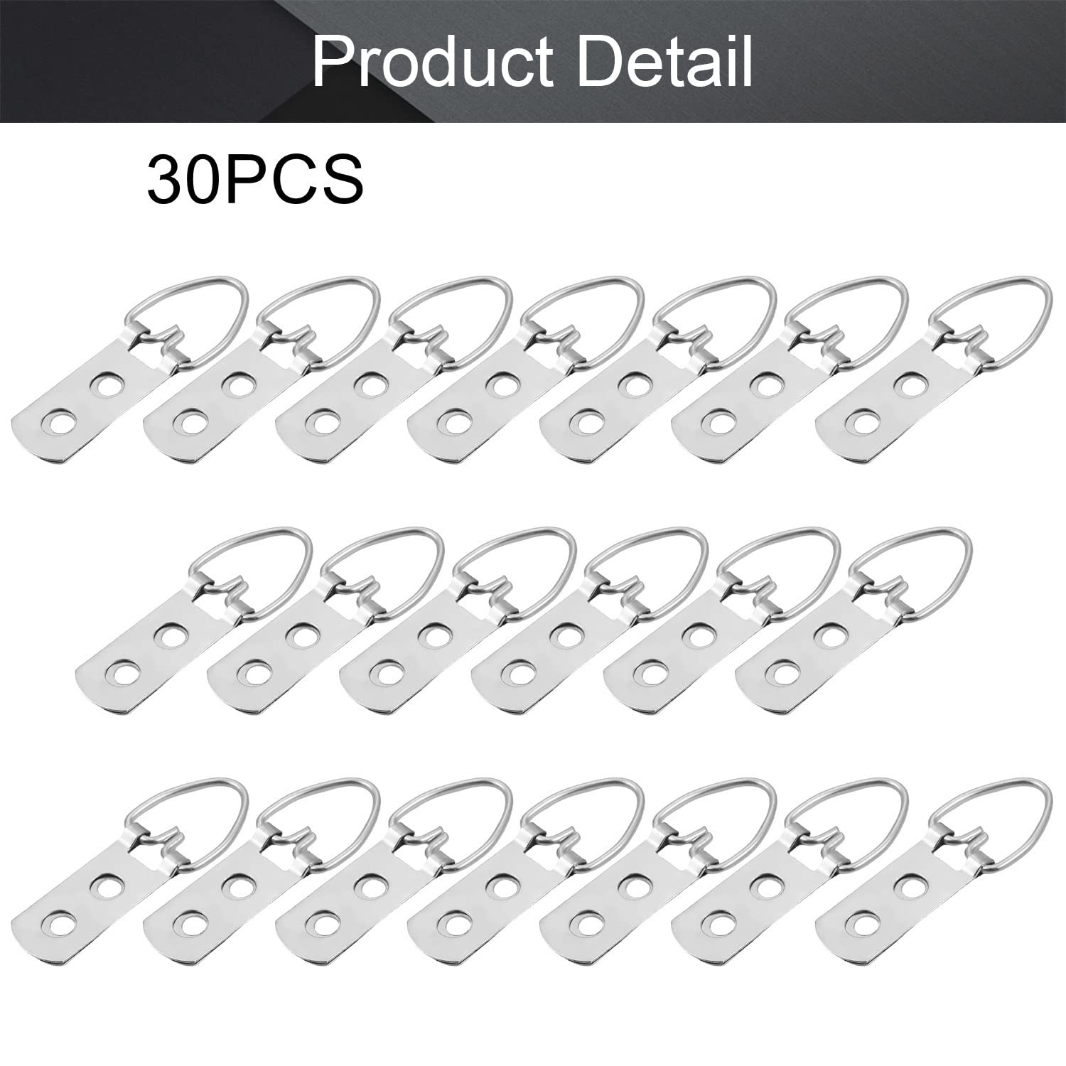 MroMax 30PCS Silver Picture Frame Buckles for Home Photo Hanging Decor