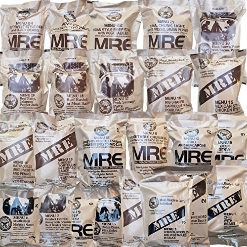 **Authentic US Military MRE Meals Ready-to-Eat - 2018 Inspection Date (08/2018 or Newer) - Cases A & B - Emergency Food Supply for Camping, Survival & Outdoor Adventures**