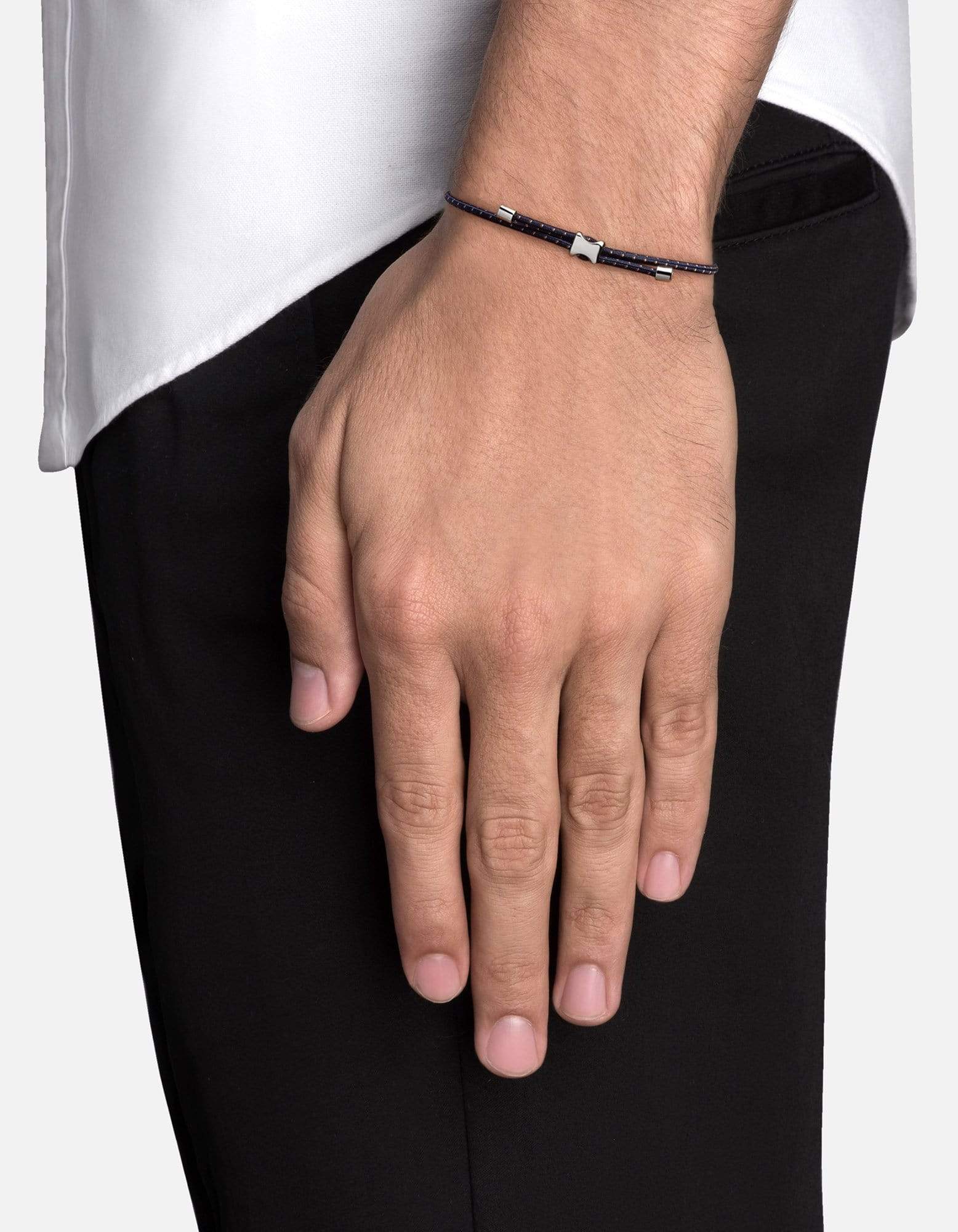 Orson Pull Bungee Rope Bracelet - Sterling Silver Adjustable Stretch Cord Bracelet for Men & Women - Perfect for Outdoor Activities, Workouts, and Everyday Wear