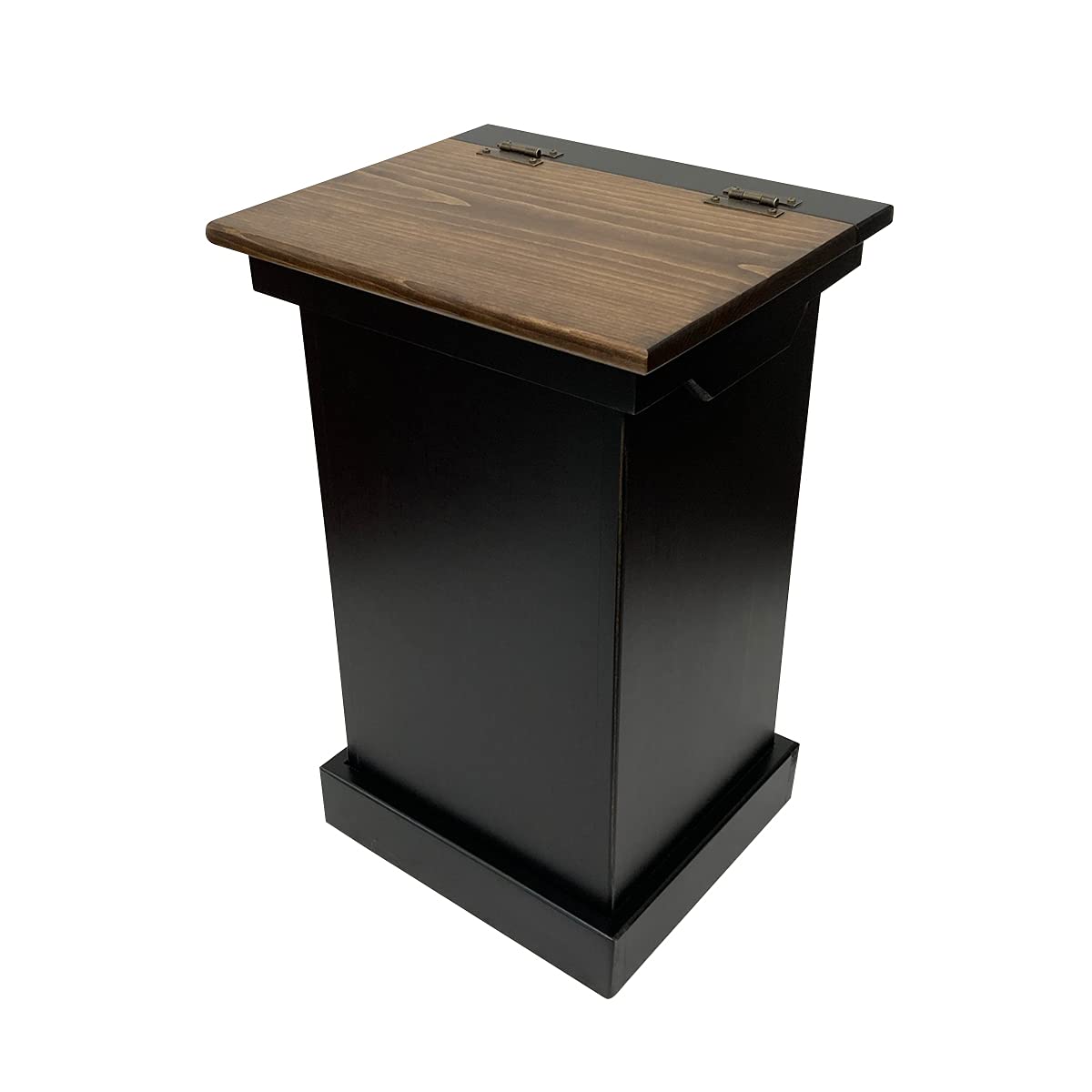Amish-Made Wooden Hidden Trash Can Cabinet - Handcrafted Kitchen Waste Bin with Stylish Design, Black Garbage Storage for Home & Office | Perfect for Small Spaces, Under Sink, and Pantry Organization