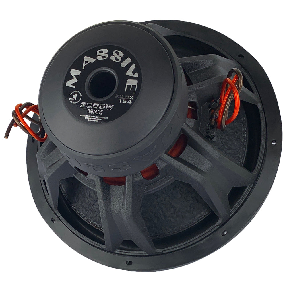 KILOX154 15-Inch 1000 Watts RMS Dual 4 Ohm 3 Voice Coil Car Subwoofer - Powerful Bass for Car Audio Systems & Home Theater