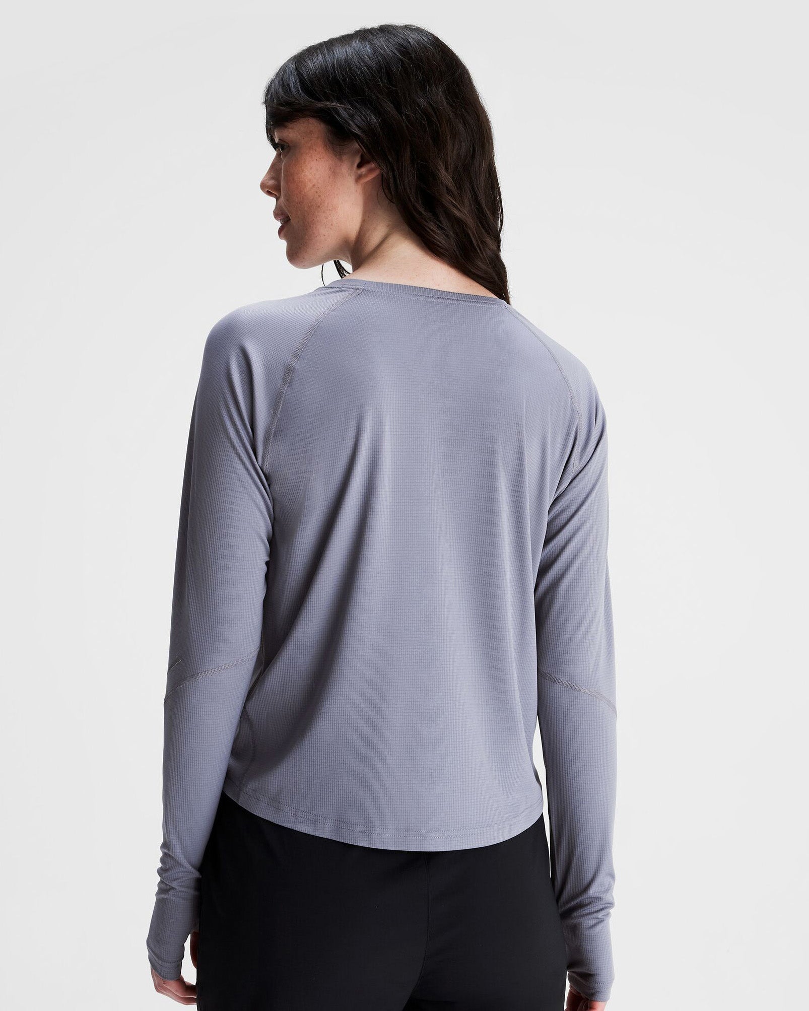 Women's SUN Stopper LT Long Sleeve UV Protection Shirt - Dark Haze for Hiking, Running & Outdoor Activities