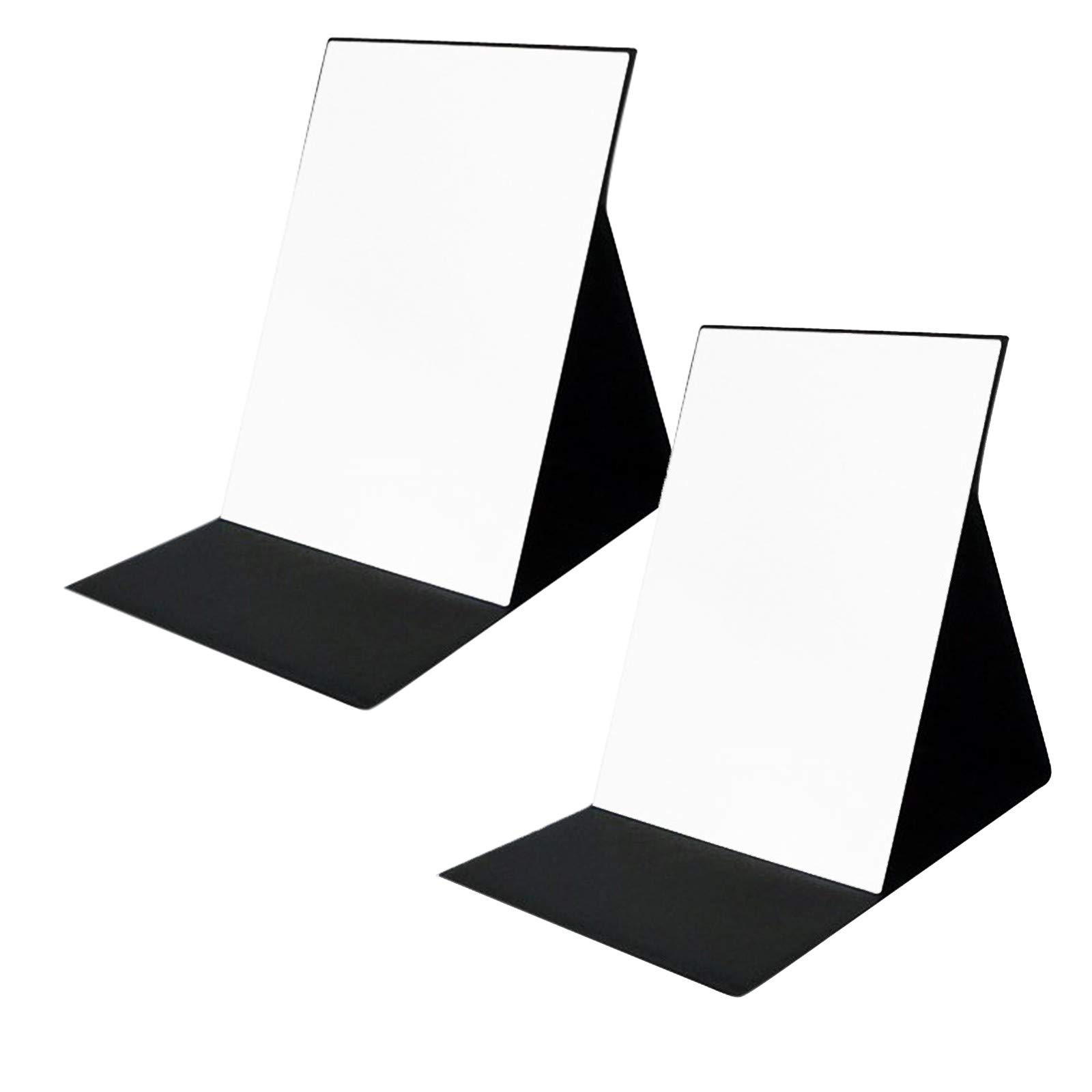 Lacaca Fashion Folding Makeup Mirror - Portable Vanity Mirror with Paper Towel Holder, Wall Mountable for Bathroom, Bedroom, Dorm & Travel (Black, Small) | Perfect for Students, Makeup Artists & Home Decor