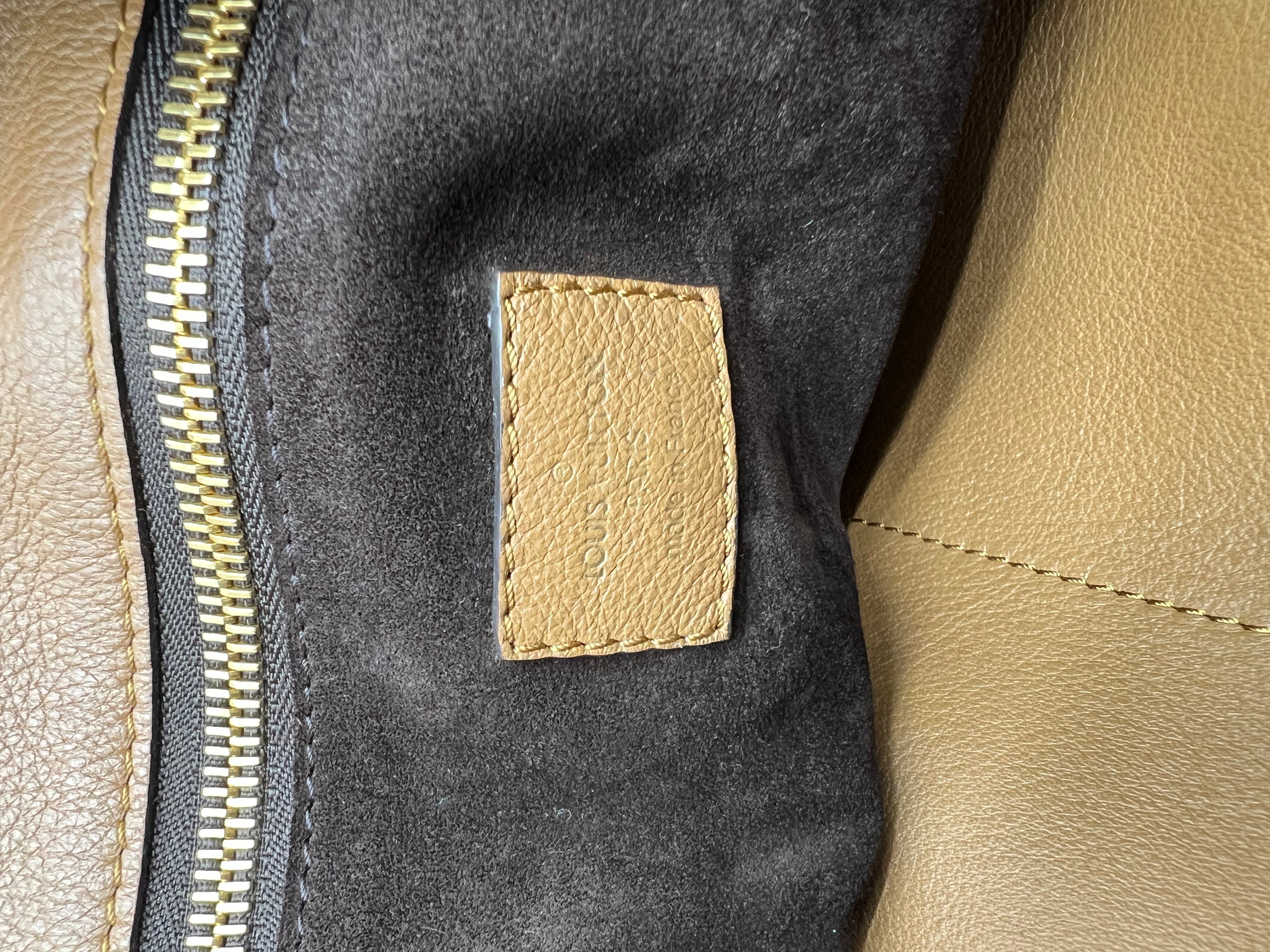 Authentic Louis Vuitton Hazelnut Calfskin Bagatelle Noisette Parnassea Shoulder Bag - Luxury Leather Crossbody Purse for Women, Perfect for Work, Travel & Evening Events