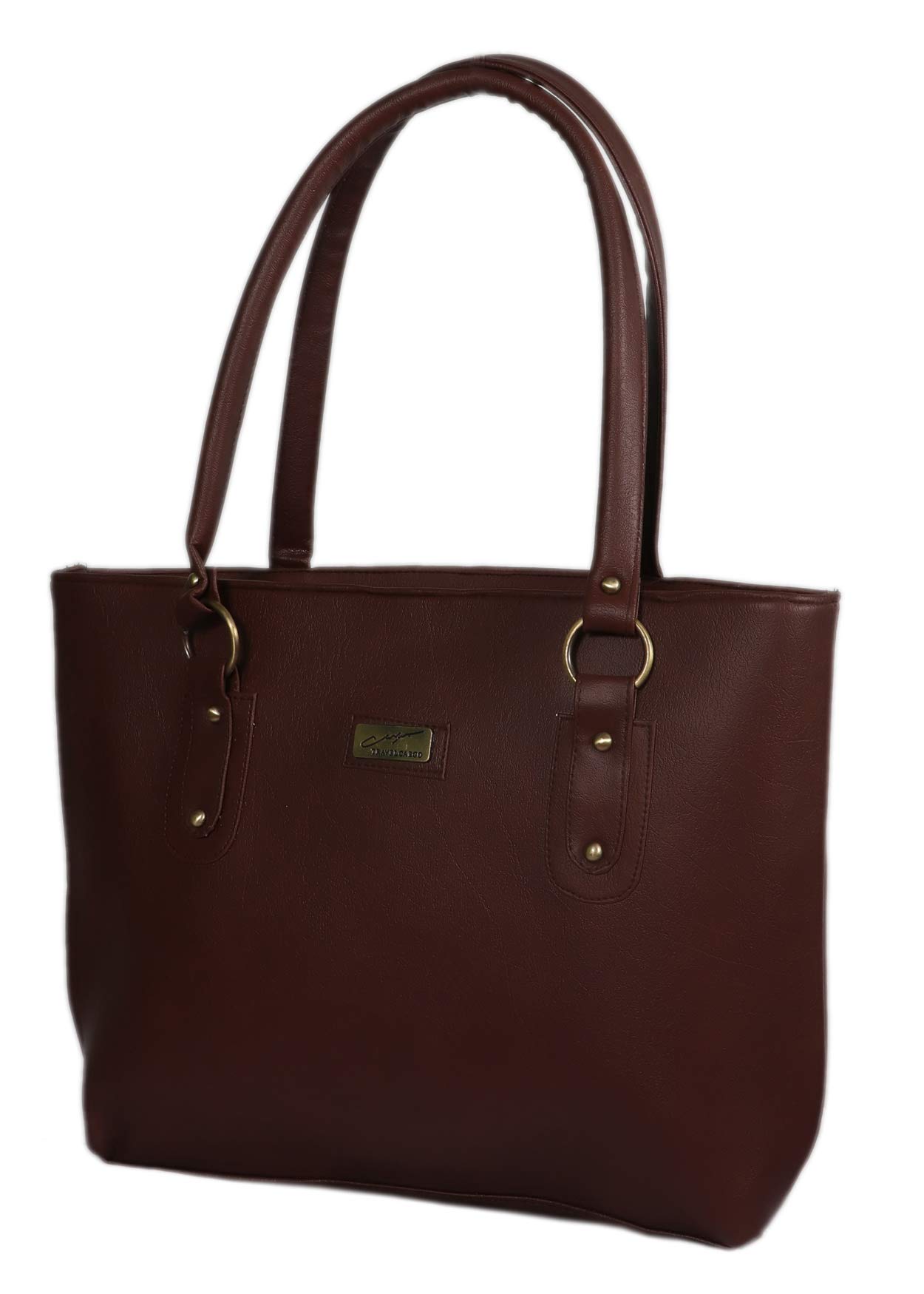 DN DEALS Women's Handbag - Genuine Leather Crossbody Purse with Adjustable Strap, Dark Brown - Perfect for Work, Travel & Everyday Use