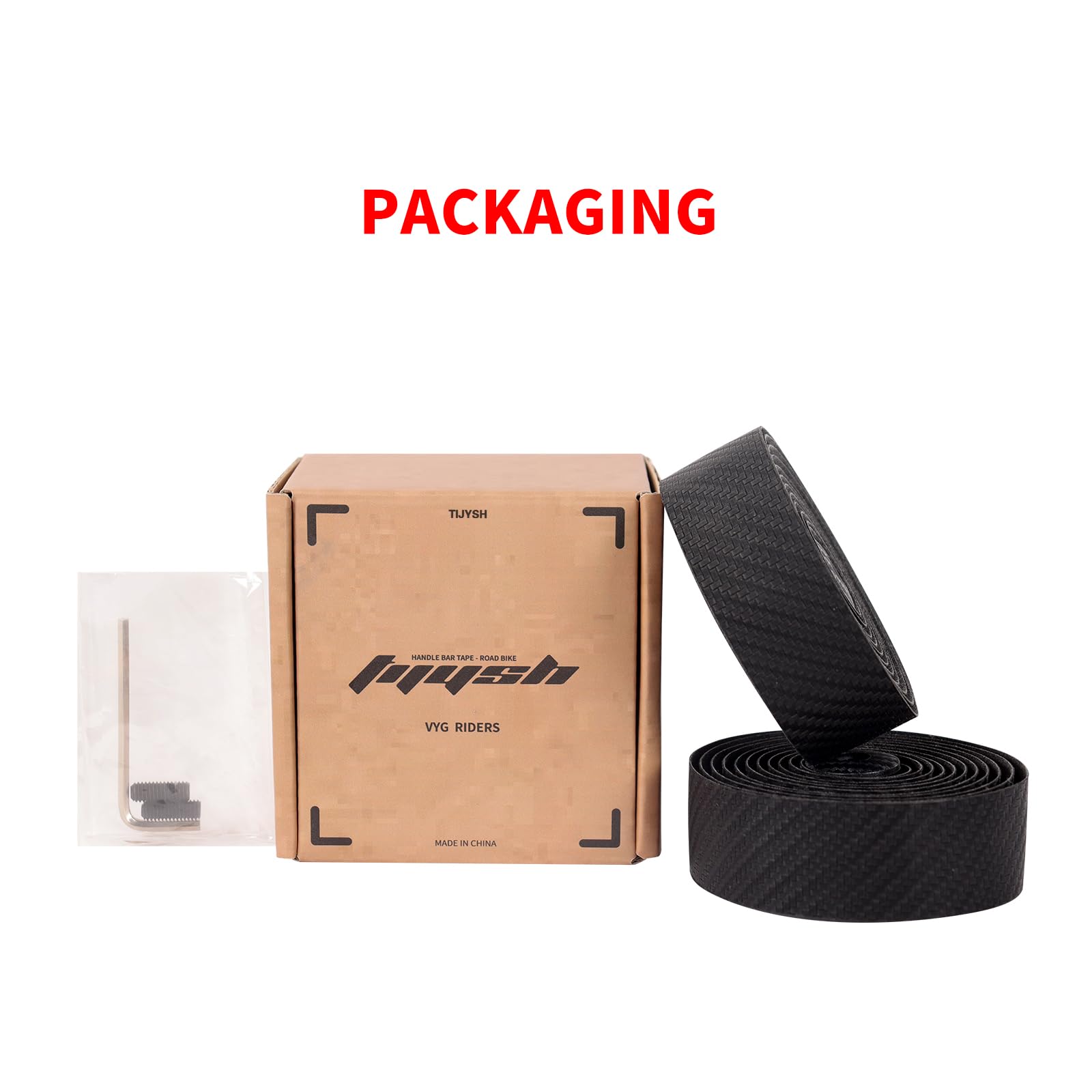 Premium Bike Handlebar Tape - Non-Slip Hexagonal Pattern Grip Tape for Road & Mountain Bikes - 2 Rolls Black Cycling Bar Tape - Perfect for Commuting, Racing & Long-Distance Riding