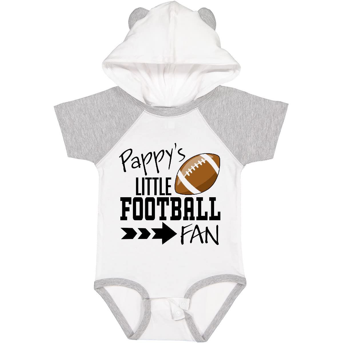 Inktastic Pappy's Little Football Fan Baby Bodysuit - Cute Infant Football Onesie for Game Day & Family Photos - Perfect for Newborns, Toddlers, and Sports Fans