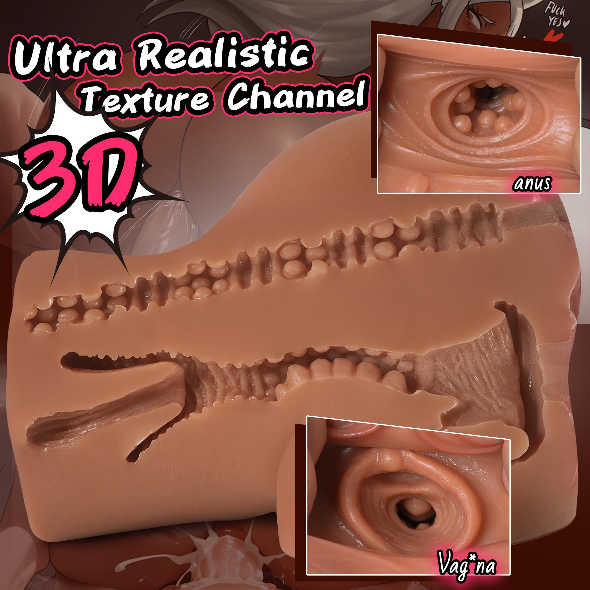 Realistic Male Masturbator with Big Ass & Dual Hole Design - Lifelike Pocket Pussy & Anal Stroker for Men | Perfect for Solo Play, Discreet Storage & Enhanced Pleasure Experience