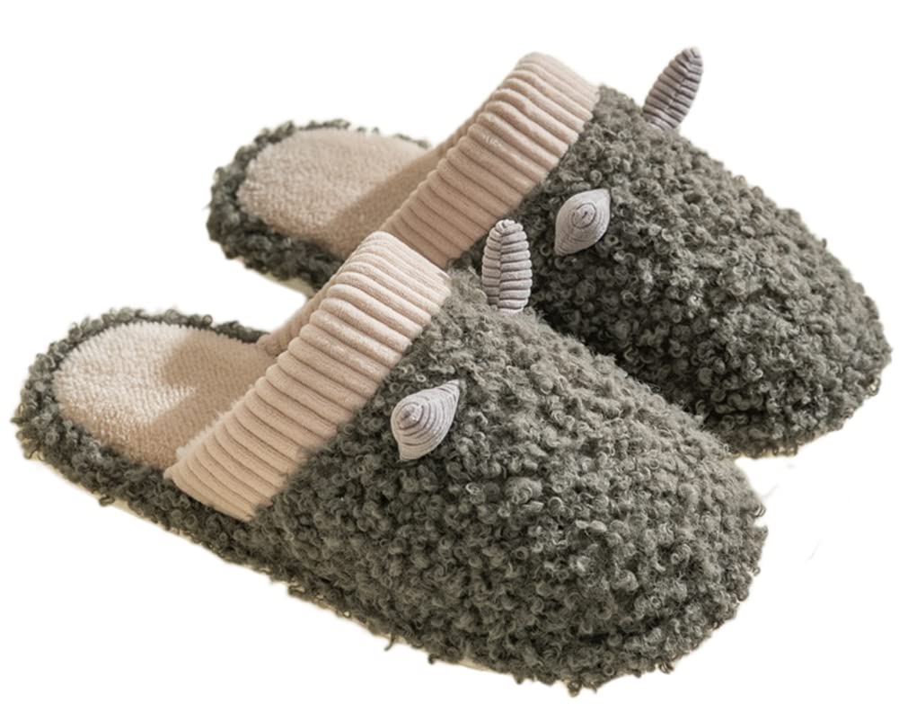 Women's Fluffy Memory Foam Slippers - Faux Fur Fuzzy Non-Slip Indoor/Outdoor House Shoes - Warm & Cozy Animal Design for Bedroom, Lounge & Winter Wear
