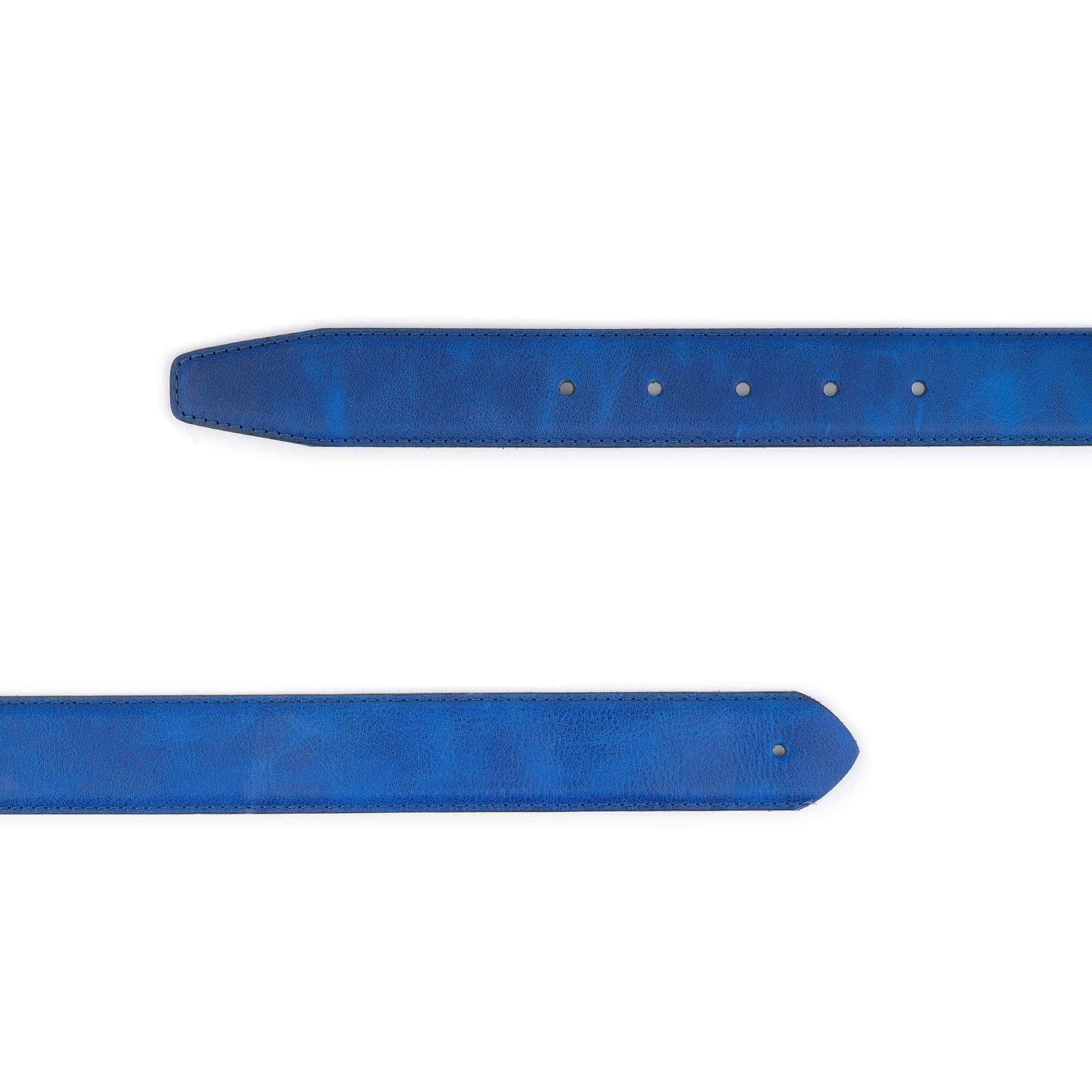 Premium Royal Blue Genuine Leather Belt Strap for Men - Cartier Buckle Replacement with Pre-Punched Holes | Formal Wear, Business Attire & Special Occasions