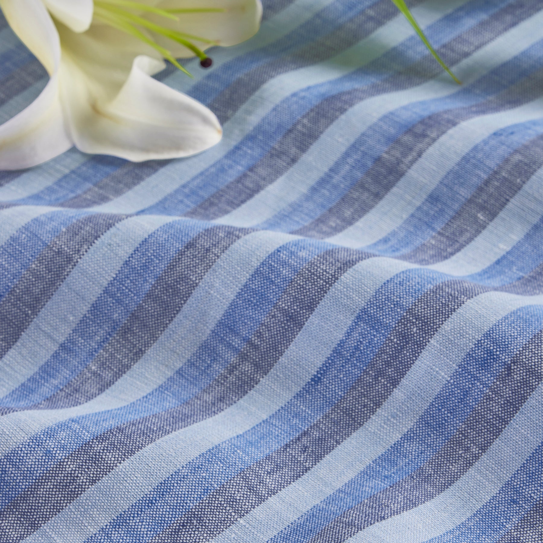 Bistro Stripe Table Throw - Waterproof & Washable Tablecloth for Kitchen, Dining, and Outdoor Use - Perfect for Parties, Picnics, and Everyday Dining