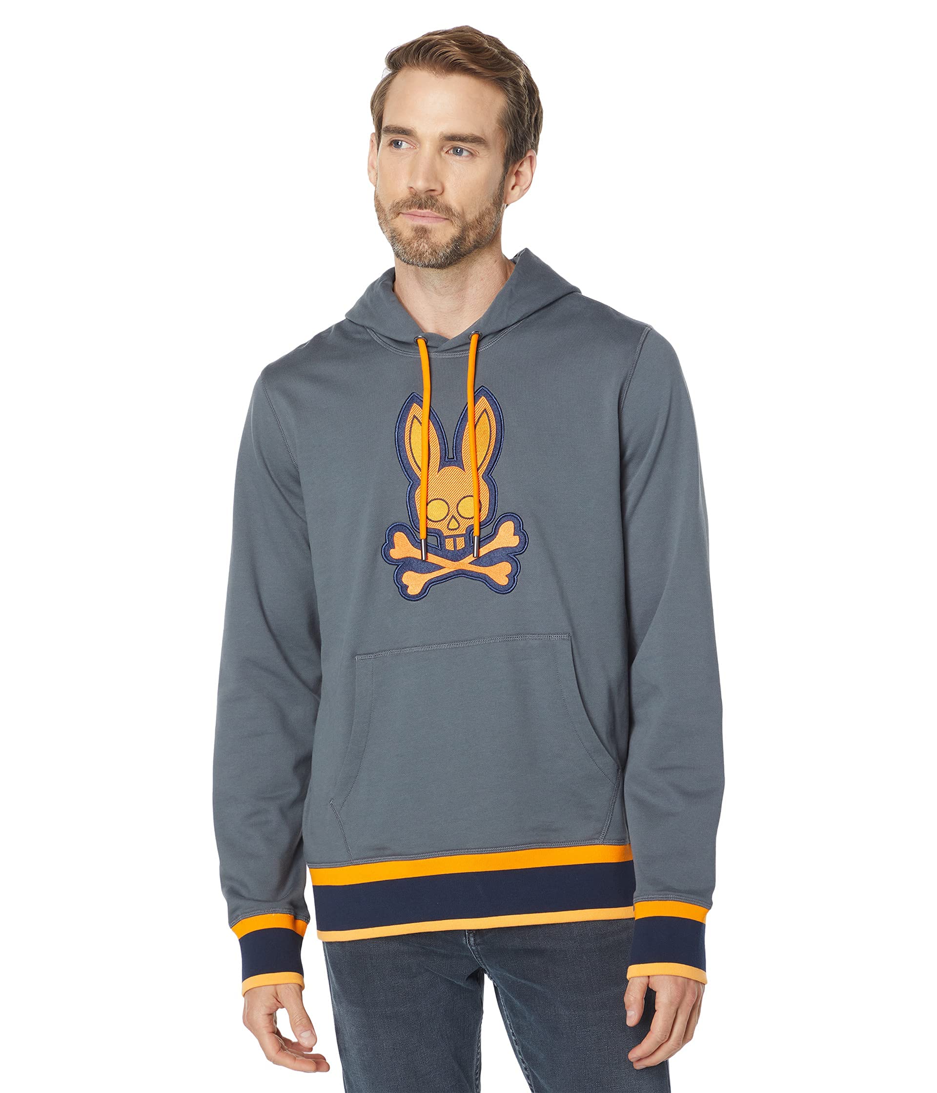 Psycho Bunny Men's Corby Twill Logo Hoodie - Stylish & Comfortable Pullover for Casual Wear, Street Fashion & Everyday Outfits