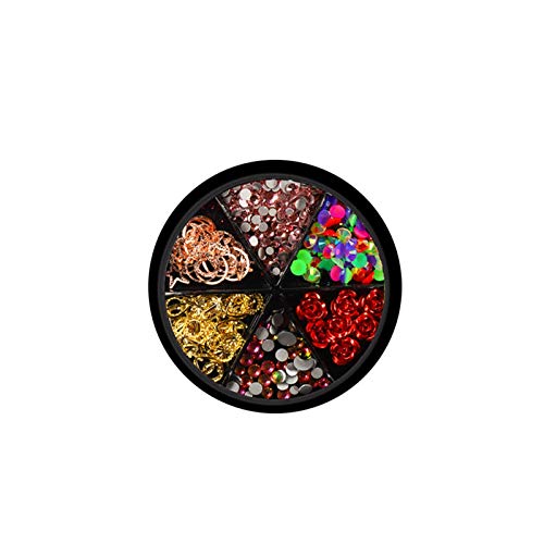 Professional Salon Nail Drill Kit - 6 Mixed Sequins Water Squares Pearl Discs for Acrylic & Gel Nails (Multicolor, One Size) | Perfect for Nail Art, Manicures & Home Salon Use
