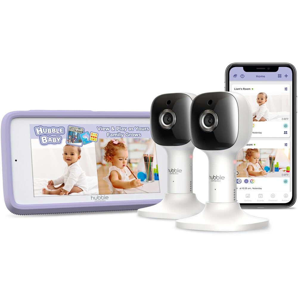 Hubble Connected Nursery Pal Cloud Touch Twin Smart WiFi Baby Monitor with 2 Cameras - 5