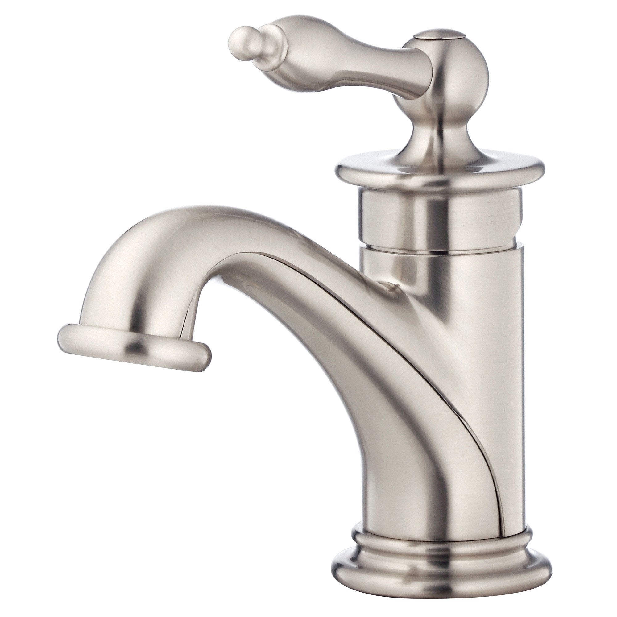 Danze Prince Brushed Nickel Single Handle Bathroom Faucet with Touch Drain - Modern Water-Saving Design for Bathroom Sink, Vanity, and Powder Room Installation