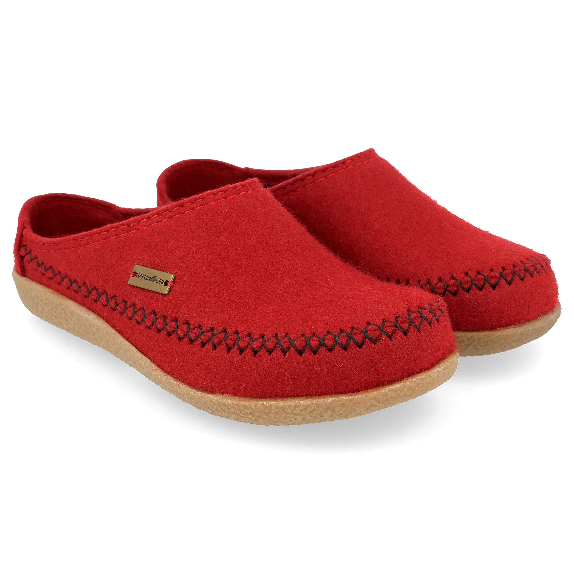 HAFLINGER Unisex Fletcher Credo Clog Slippers - Comfortable Wool Felt House Shoes for Men & Women - Perfect for Indoor, Spa, and Relaxation at Home