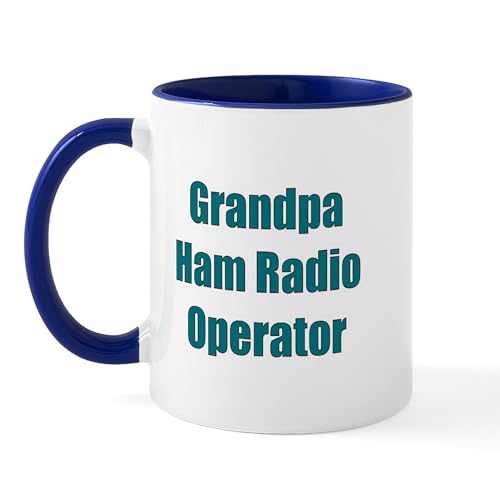 White/Navy Inside - Grandpa Ham Radio Operator Mug