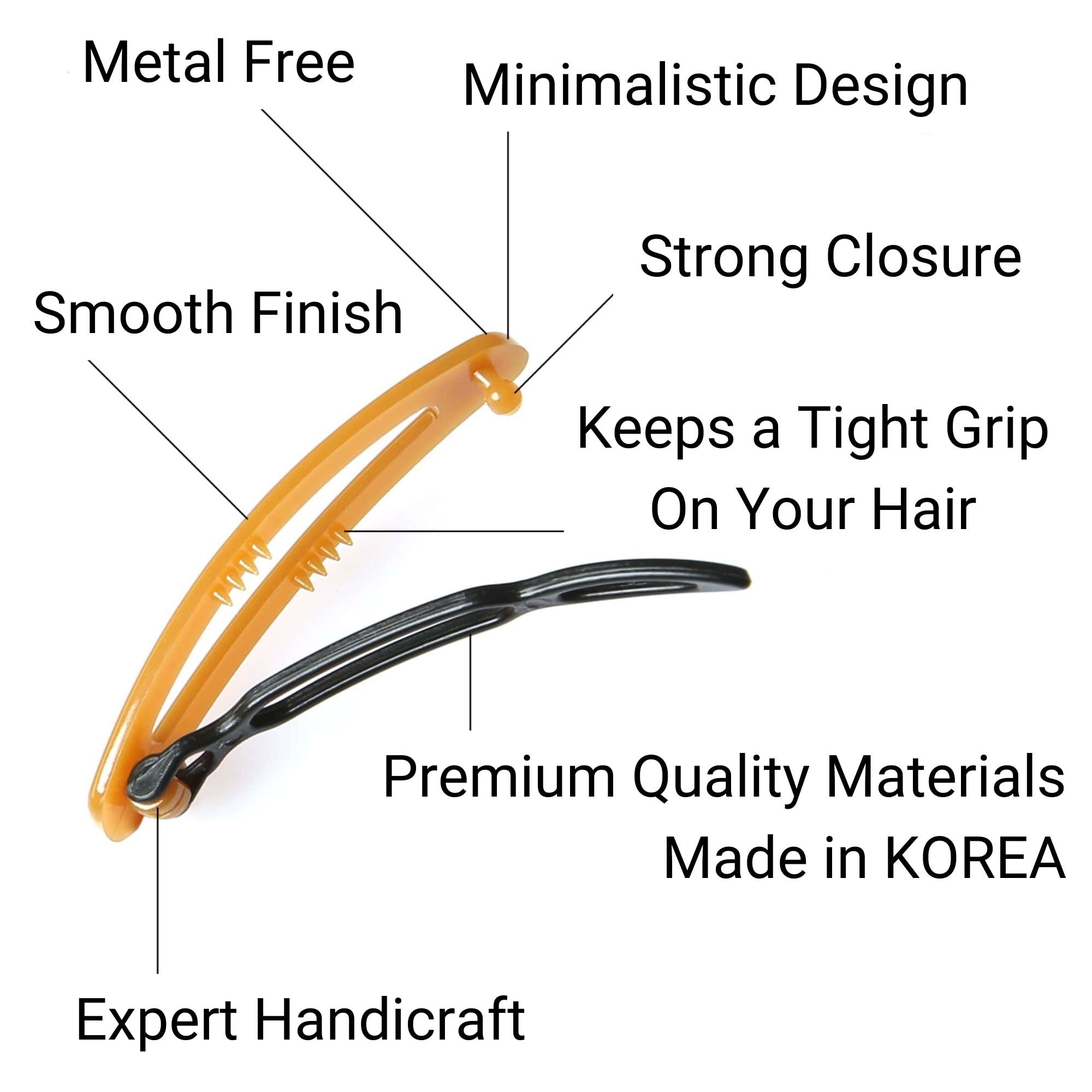 12pcs Hair Barrettes Set for Women and Girls - Non-Slip Grip Hair Clips for Thick, Thin & Fine Hair | BPA Free, Non-Metal Hair Accessories | Perfect for School, Work, Parties & Everyday Styling