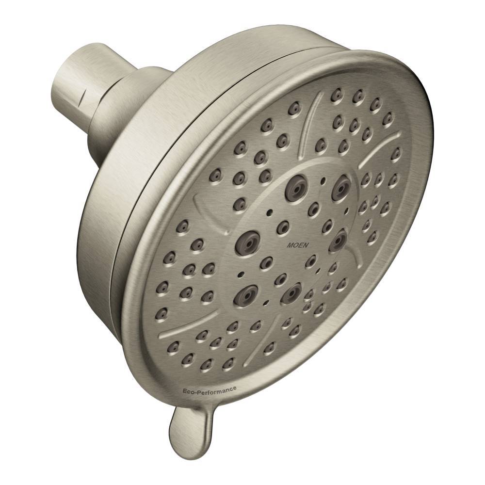 Moen 3638EPBN 4-Function Eco Performance Shower Head in Brushed Nickel - Water Saving, High Pressure Showerhead for Bathroom & Spa-Like Experience