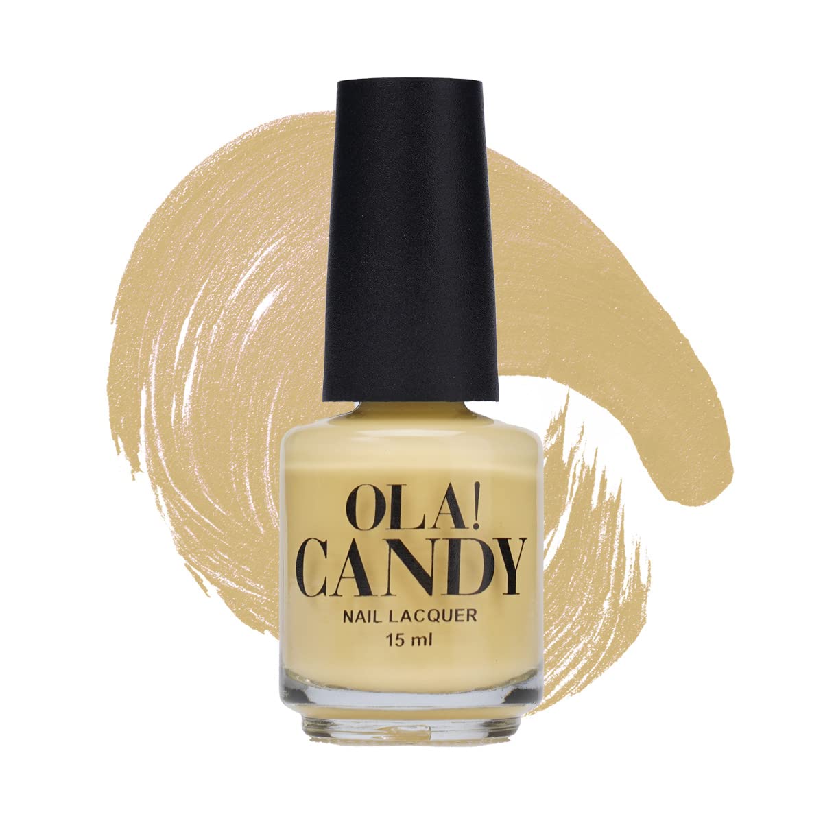 Ola Candy Little Miss Sunshine Nail Polish - 15ml Long Lasting Bright Yellow Nail Lacquer for Women - Perfect for Summer, Beach Vacations & Pedicures