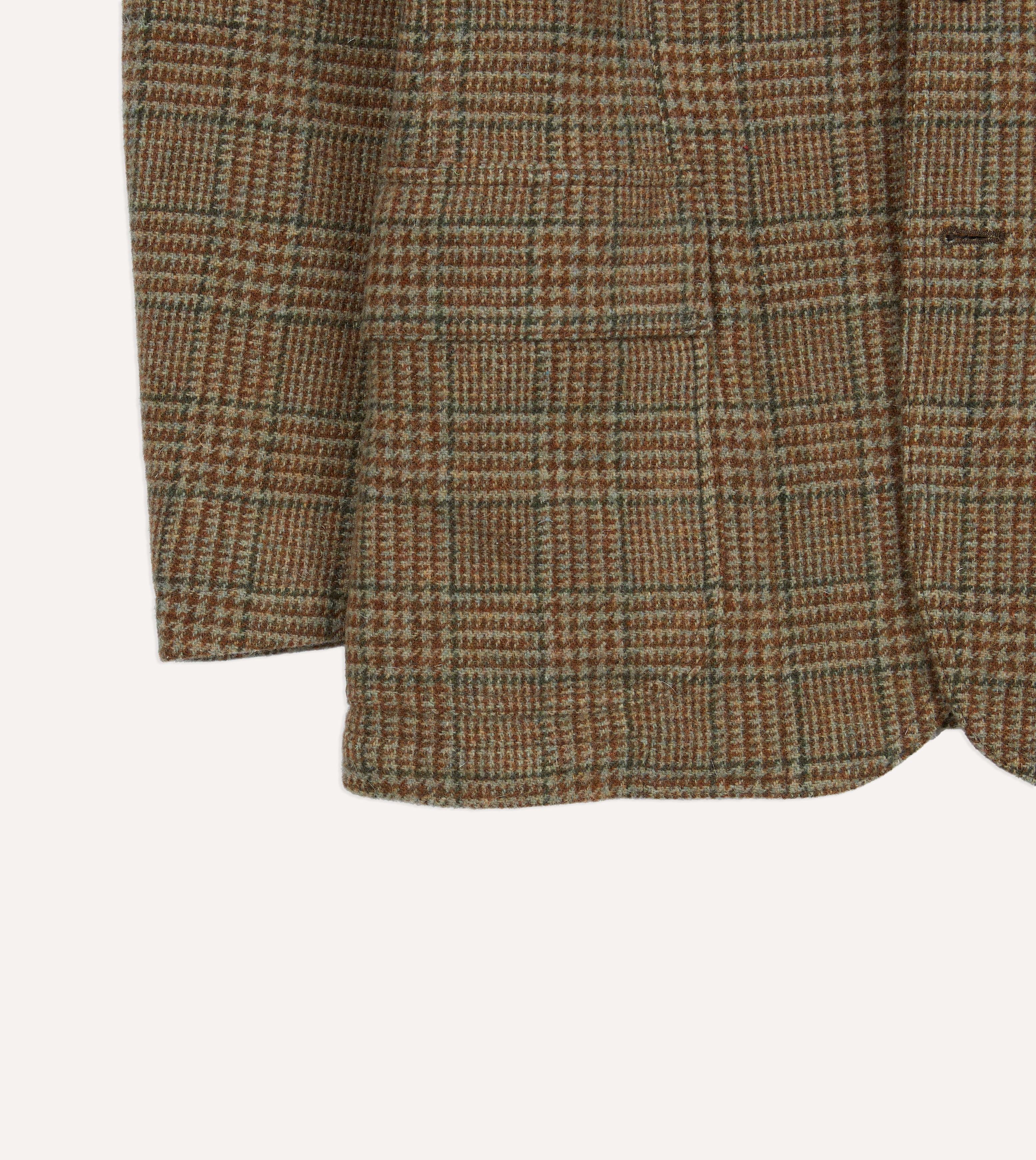 Brown Prince of Wales Check Shetland Tweed Blazer for Men - Classic Mk. VII Style for Business, Office & Formal Events