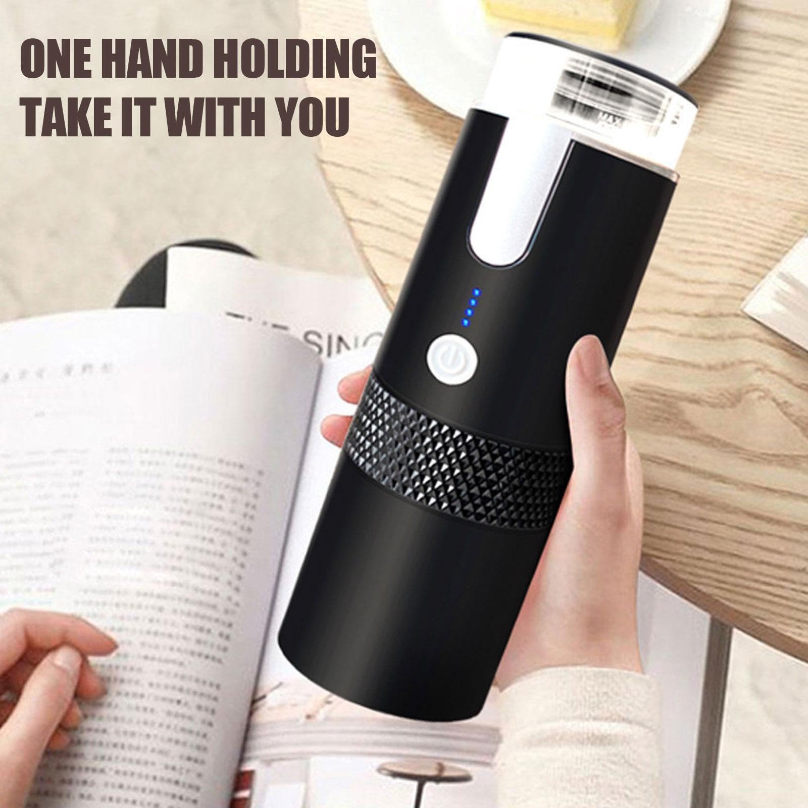 HURRISE Portable Manual Coffee Maker - Compatible with K-Cup Pods & Ground Coffee, Handheld Espresso Machine for Camping, Hiking, Travel, Office & Home Use | Perfect for Outdoor Adventures & Daily Brewing