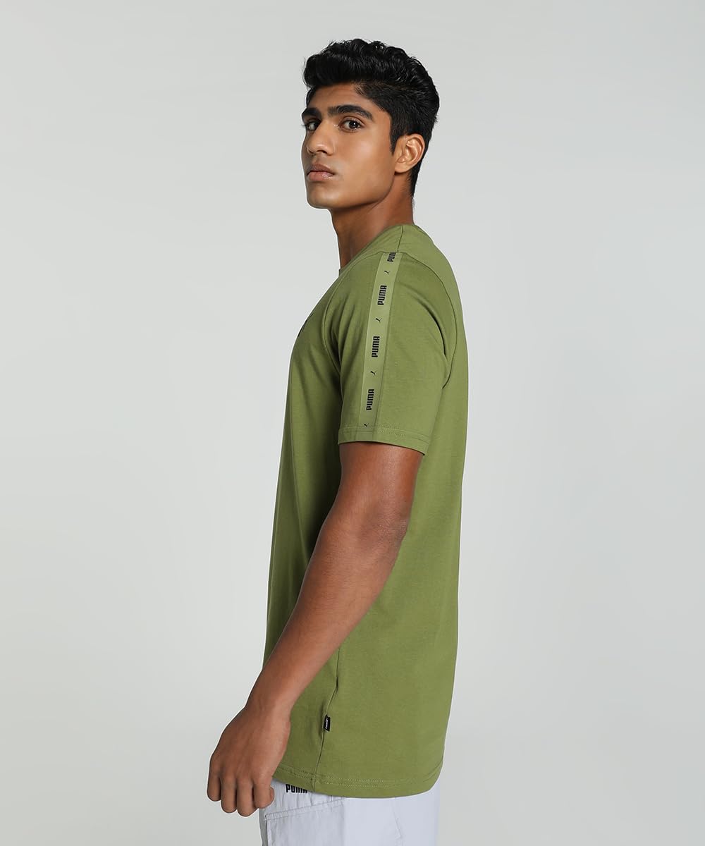 PUMA Men's ESS+ Tape Tee T-Shirt - Comfortable Cotton Crew Neck Short Sleeve Top for Casual Wear, Gym & Street Style