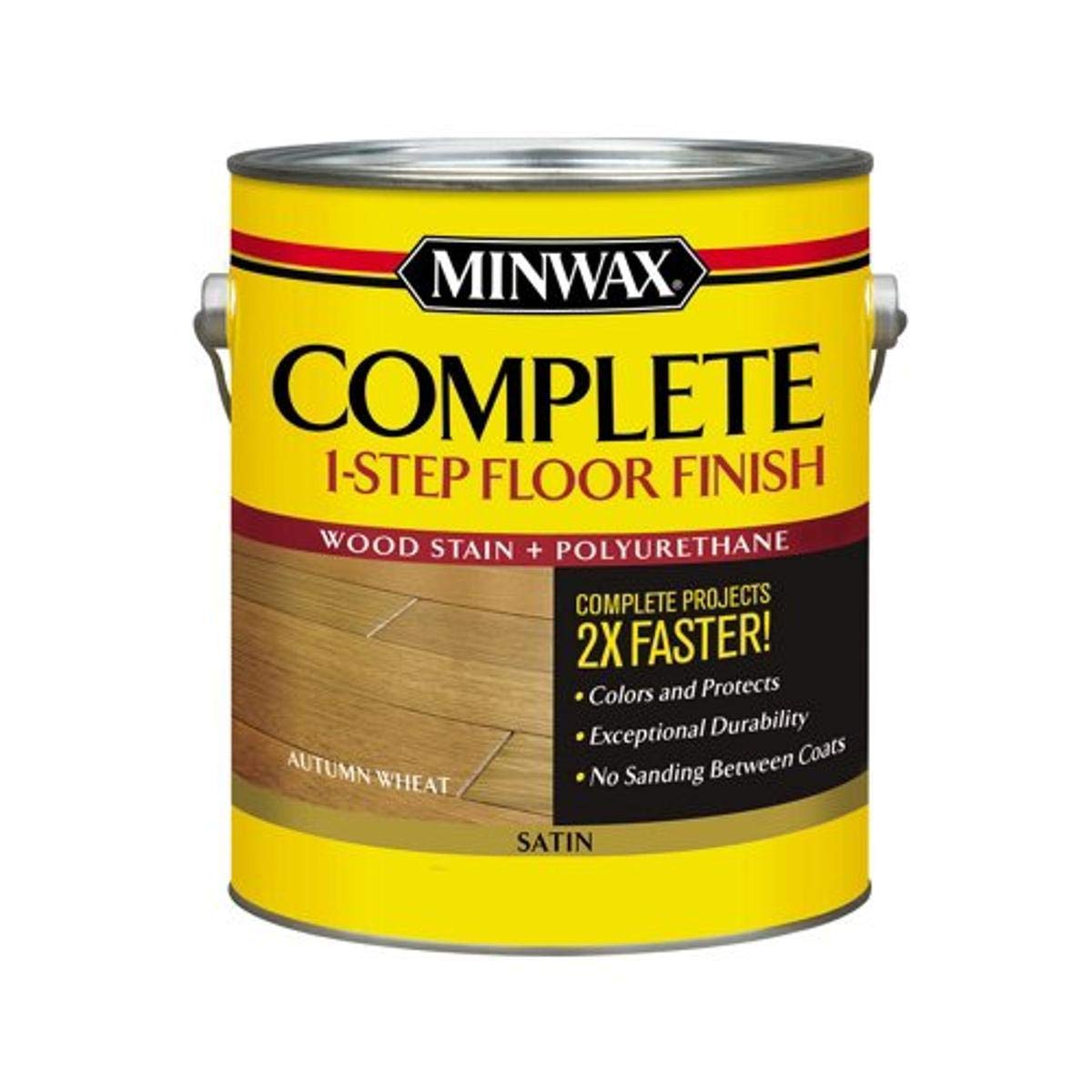 Minwax 67200 1G Gloss Autumn Wheat 1-Step Floor Finish - 1 Gallon | Durable Wood Floor Sealer for Living Rooms, Bedrooms & High-Traffic Areas