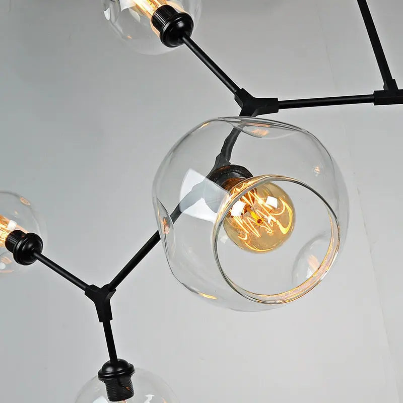 Zentra Black and Gold Chandelier - 6/7/8/9/10 Lights Modern Crystal Ceiling Light Fixture for Dining Room, Living Room & Bedroom Decor