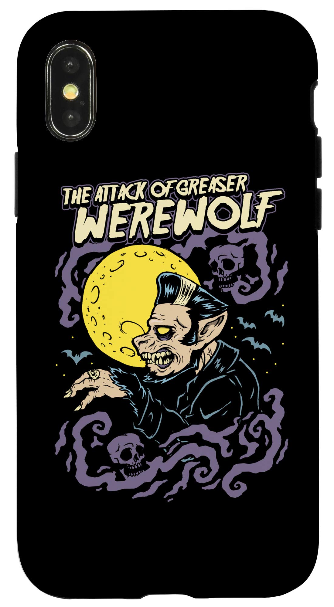 iPhone X/XS Horror Art Case - Werewolf Monster Psychobilly Lowbrow Design | Perfect for Halloween, Horror Fans & Unique Style Lovers