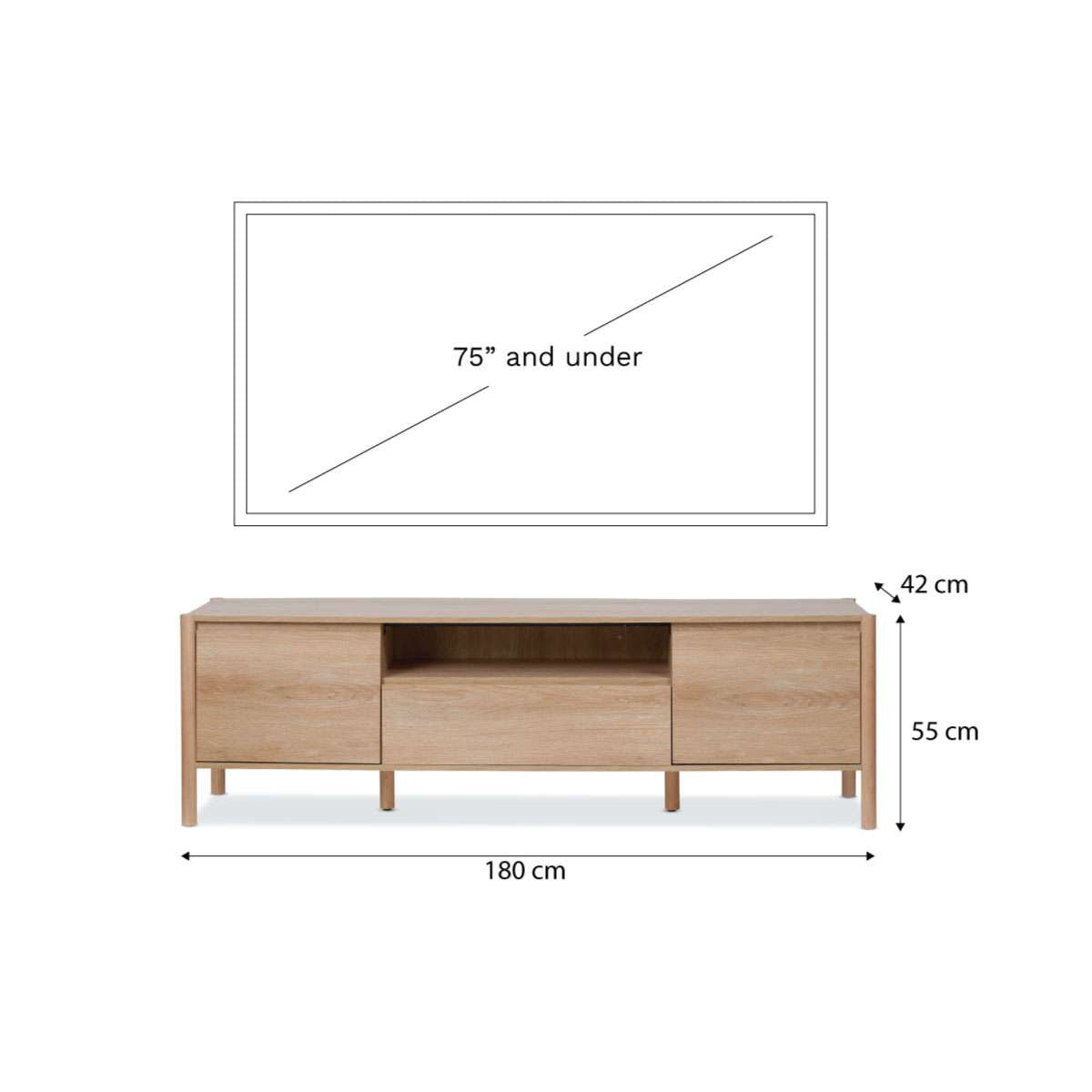Blair Entertainment Unit - Modern TV Stand with Storage Shelves for Living Room, Bedroom & Home Theater | Perfect for Organizing Media Devices & Decor
