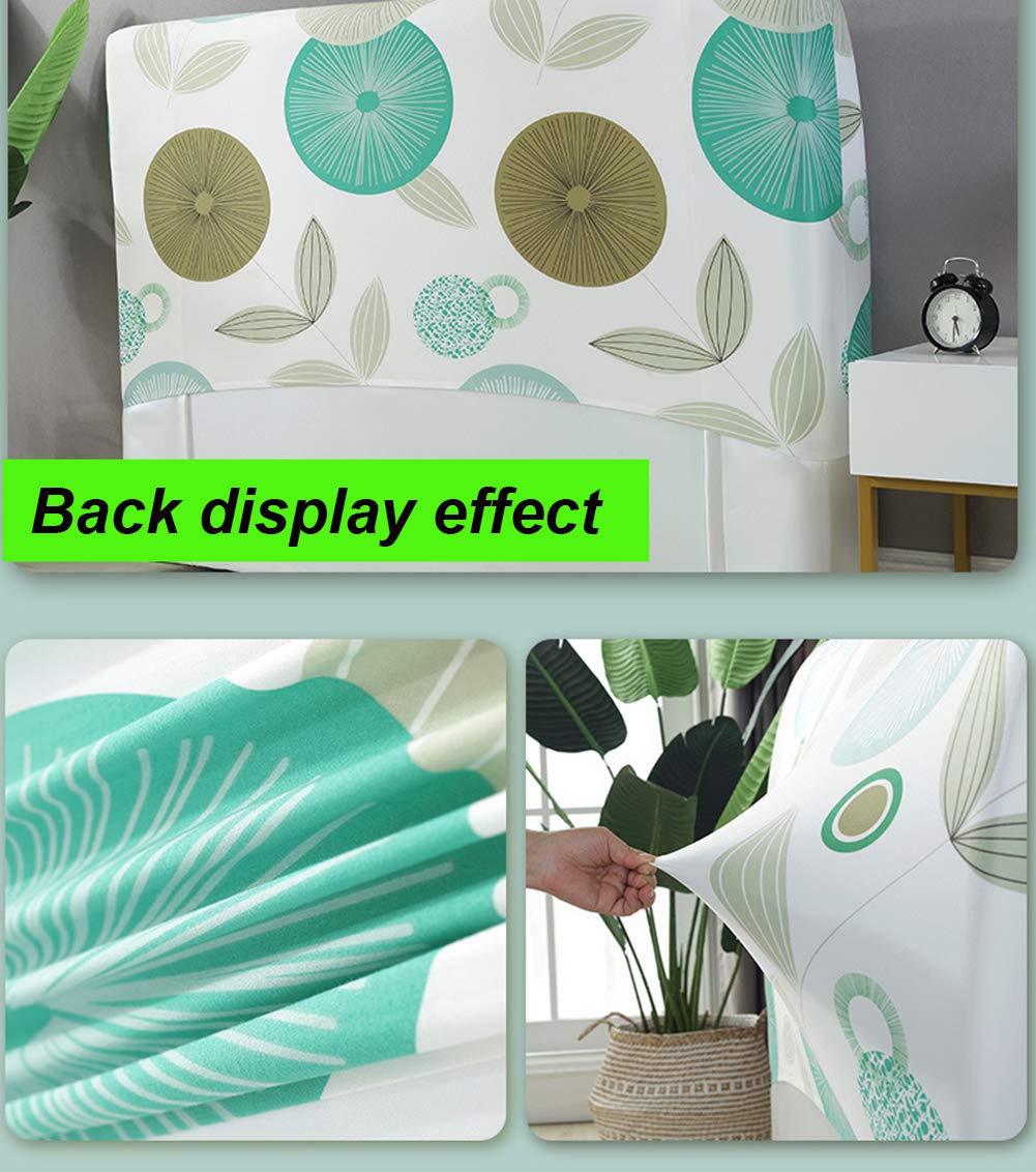 Printed Stretch Headboard Slipcover - Dustproof Bed Headboard Cover for Queen Size (67-85 inch) - Fits Wooden, Upholstered & Leather Beds - Perfect for Bedroom Decor & Headboard Protection