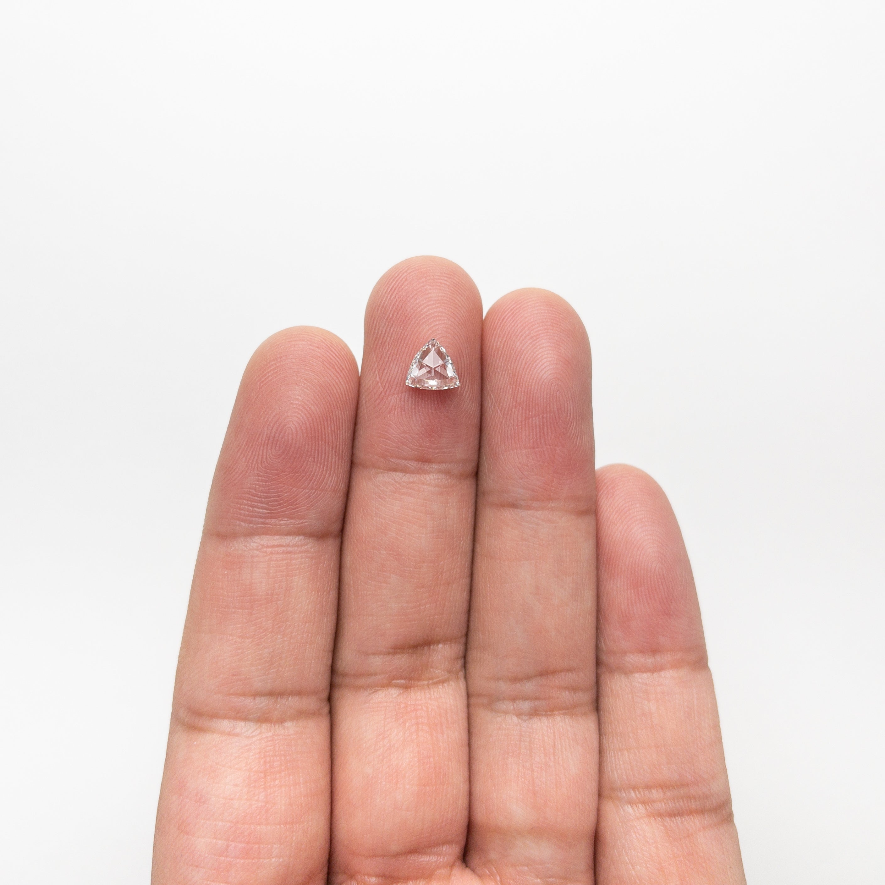 0.70ct VS1 F Color Trillion Rose Cut Loose Diamond - 6.24x6.24x2.49mm for Engagement Rings & Fine Jewelry Making
