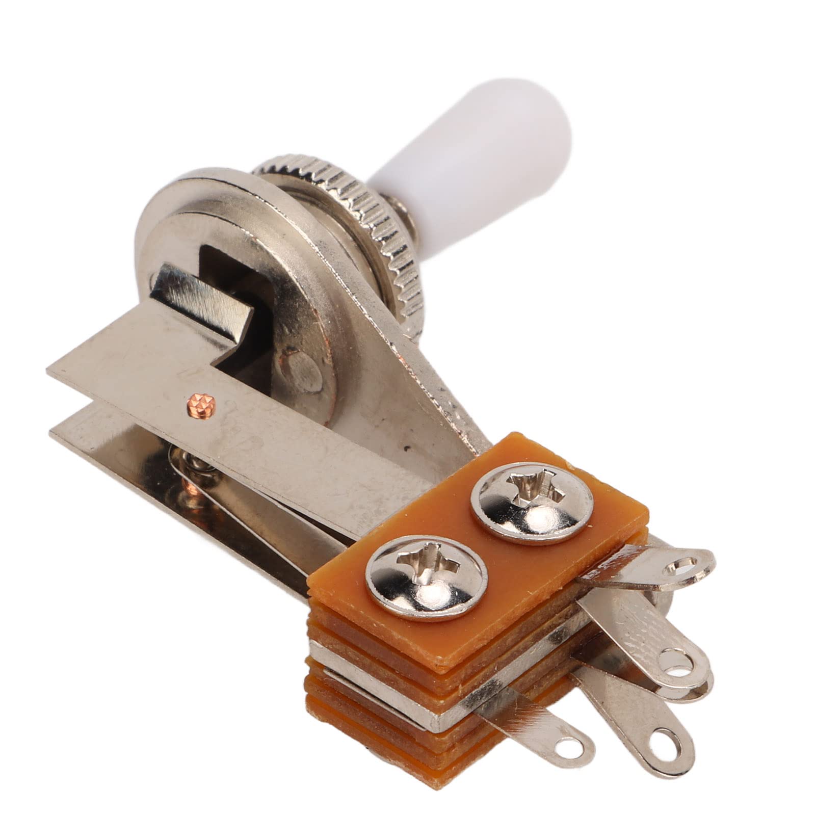 Durable 3-Way Pickup Selector Switch with White Tip Knob for Les Paul Electric Guitars - Perfect for Smooth Tone Switching & Stage Performances
