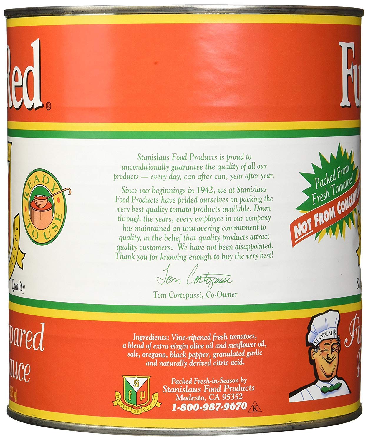 Authentic Full Red Fully Prepared Pizza Sauce #10 - Perfect for Homemade Pizzas, Pasta & Italian Dishes