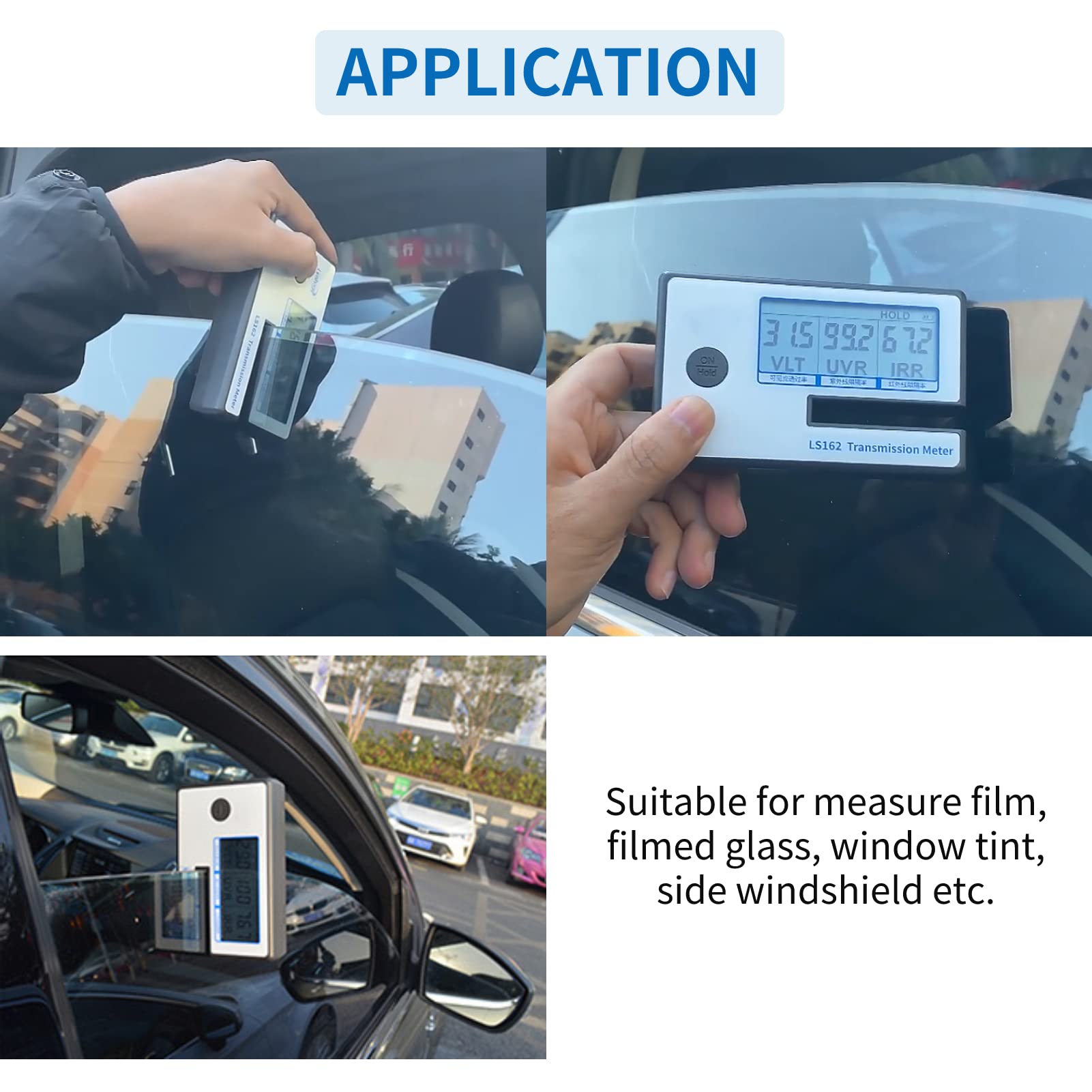 Professional LS162 Solar Film Window Tint Meter - Digital IR VL Tester for Measuring Car Window Film, Tinted Glass & Windshield Shades | Perfect for Auto Shops, DIY Car Tinting & Home Window Film Installation